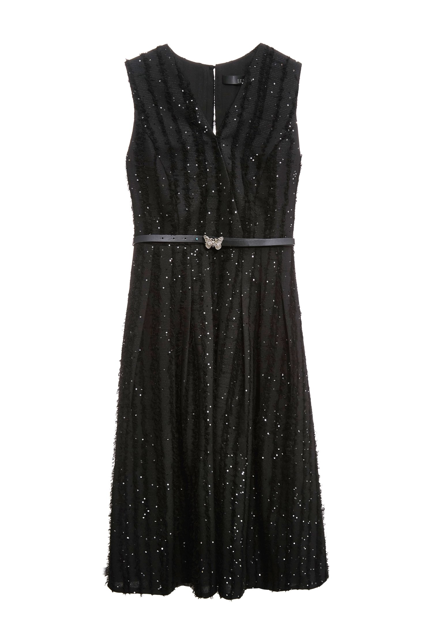 V-neck Sequin Sleeveless DressV-neck Sequin Sleeveless Dress,Dresses,Season (SS) Look,Black dresses
