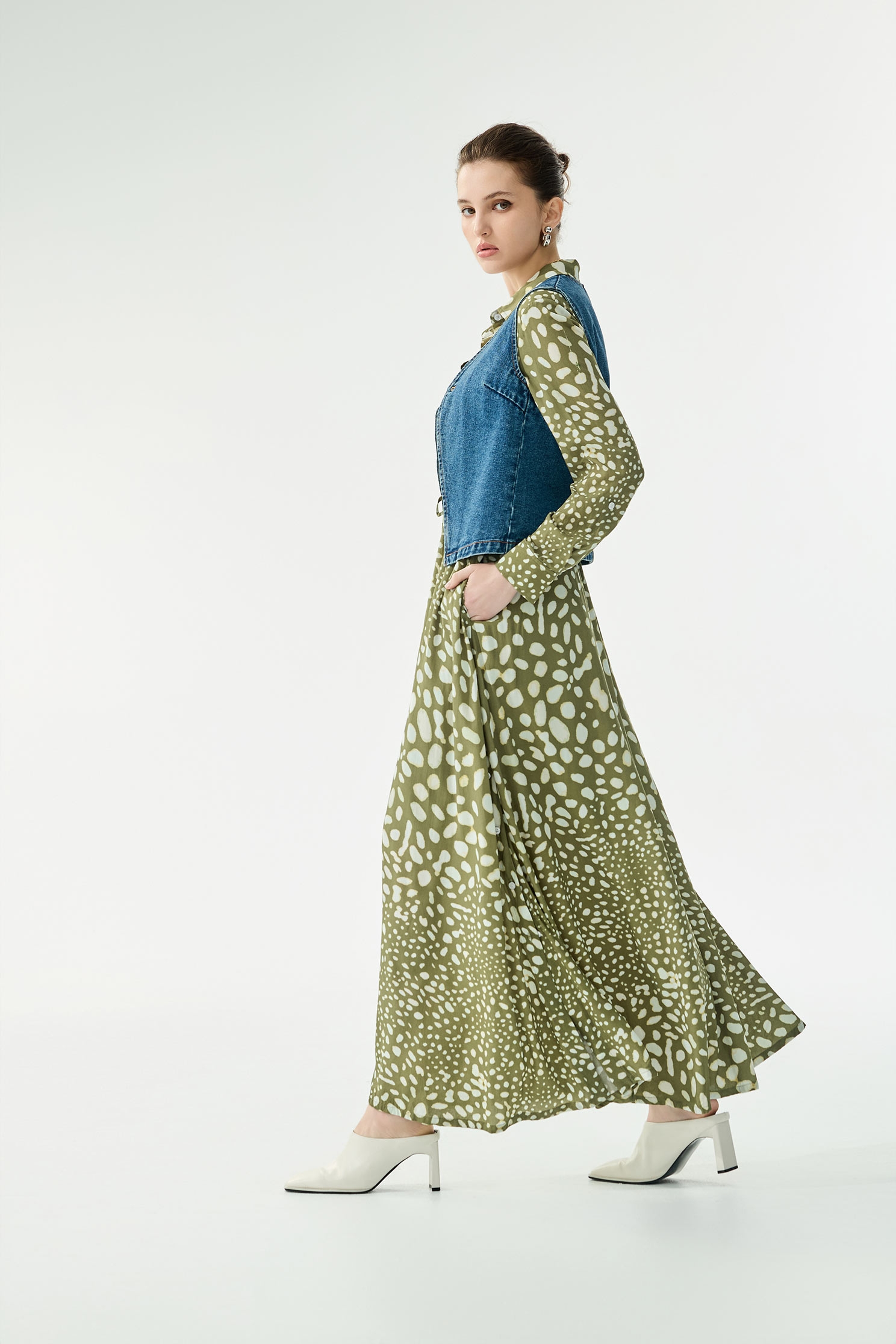 Animal Spots Print Maxi DressAnimal Spots Print Maxi Dress,Dresses,Season (SS) Look