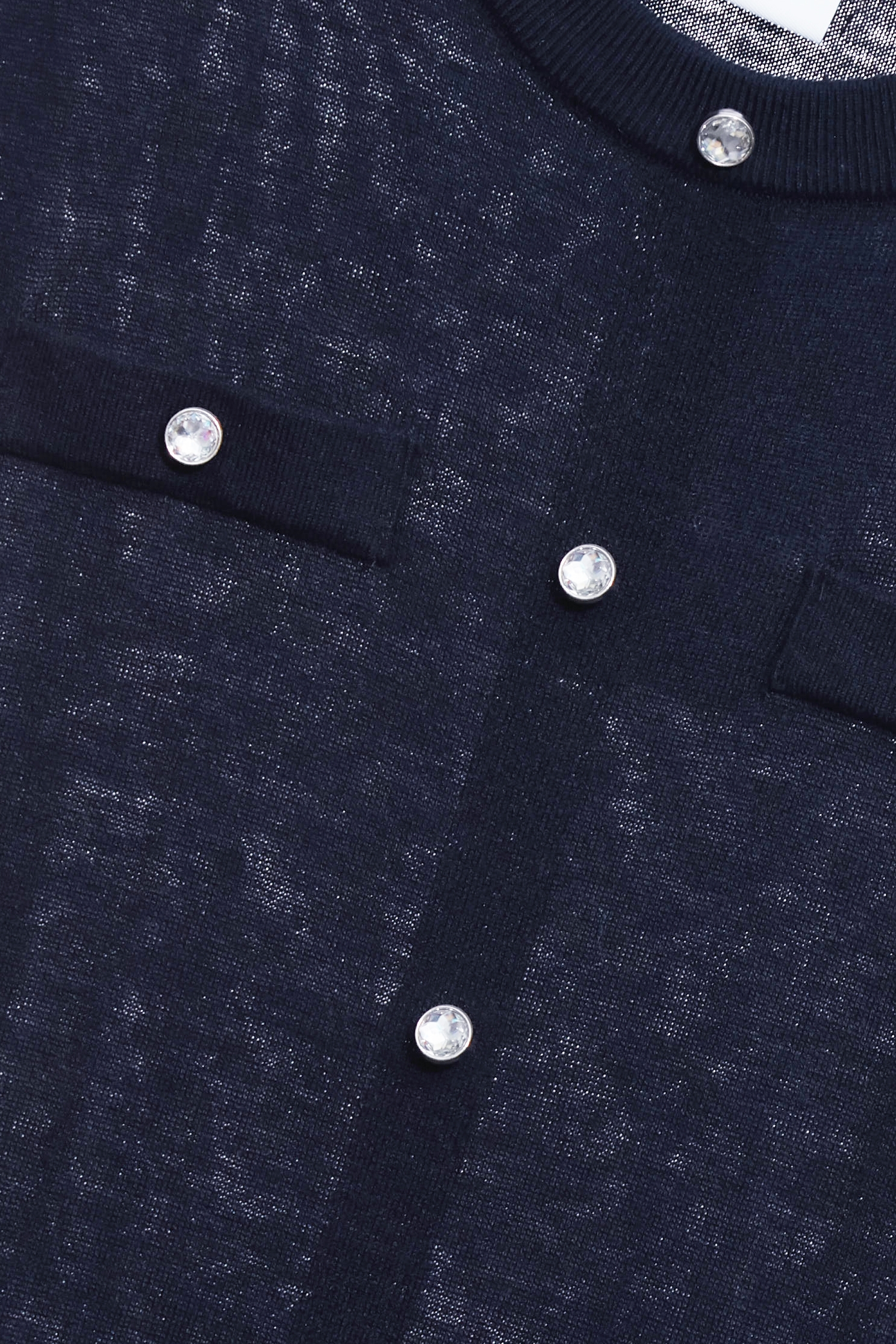 Navy Contrast Mesh Skirt Knit DressNavy Contrast Mesh Skirt Knit Dress,Dresses,Season (SS) Look,Mesh fabric,Knitted