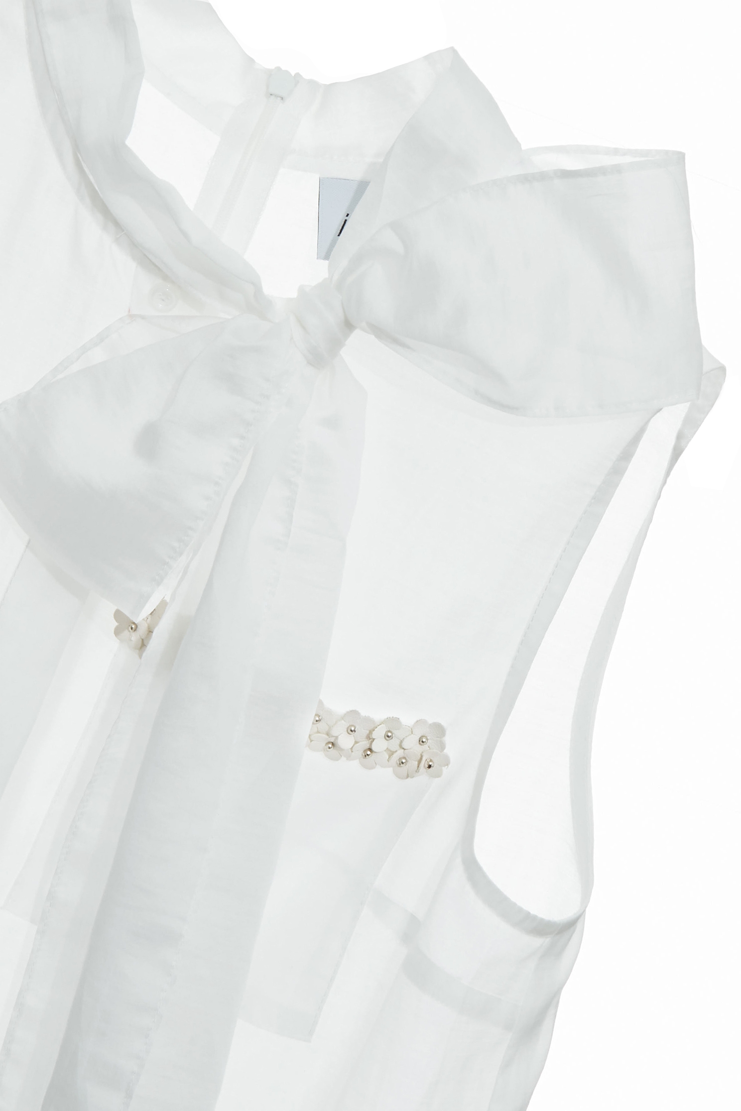 Bow Collar Detail White VestBow Collar Detail White Vest,sleeveless tops,Tops,Season (SS) Look,White tops,sleeveless tops,bows