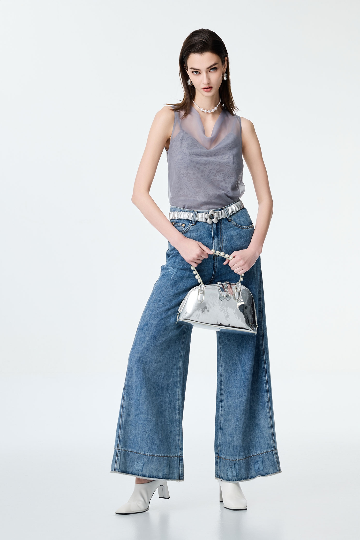 Inner Lace Tank Top Organza VestInner Lace Tank Top Organza Vest,sleeveless tops,Tops,Season (SS) Look,sleeveless tops,sleeveless tops,Lace,Lace tops