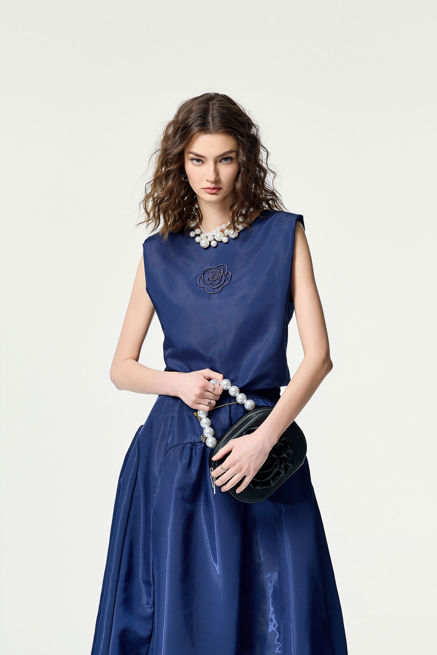 Rose Logo Navy VestRose Logo Navy Vest,sleeveless tops,Tops,Season (SS) Look,co-ord sets,sleeveless tops,Valentine,sleeveless tops