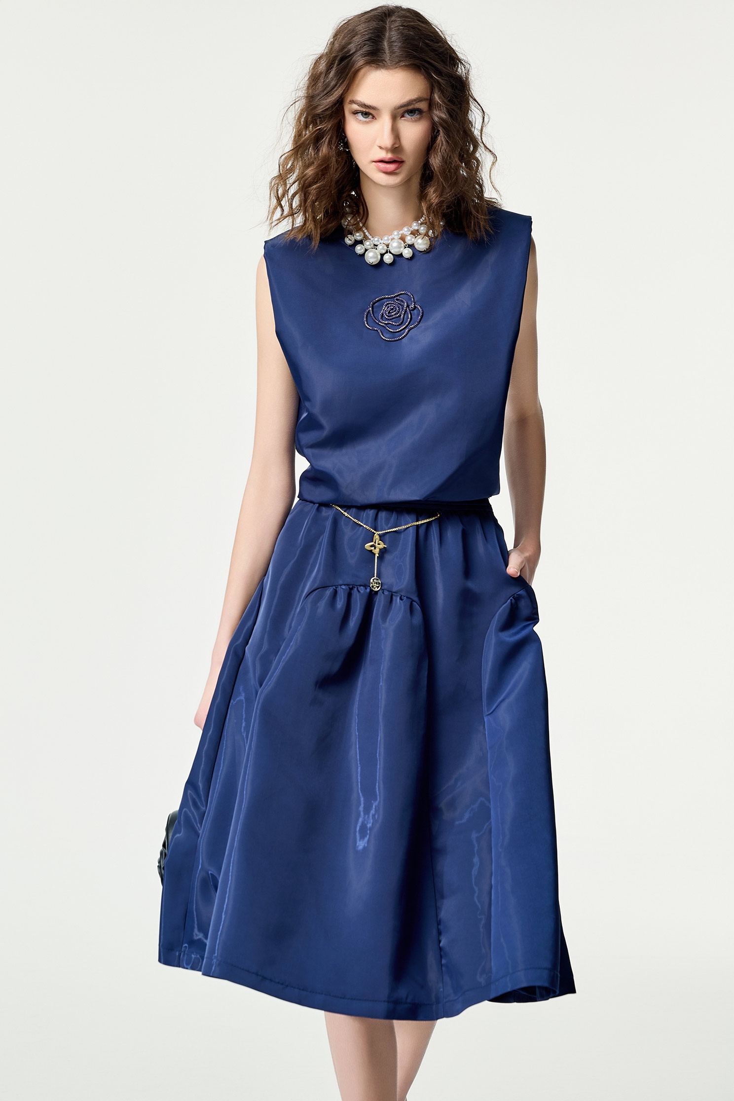 Rose Logo Navy VestRose Logo Navy Vest,sleeveless tops,Tops,Season (SS) Look,co-ord sets,sleeveless tops,Valentine,sleeveless tops