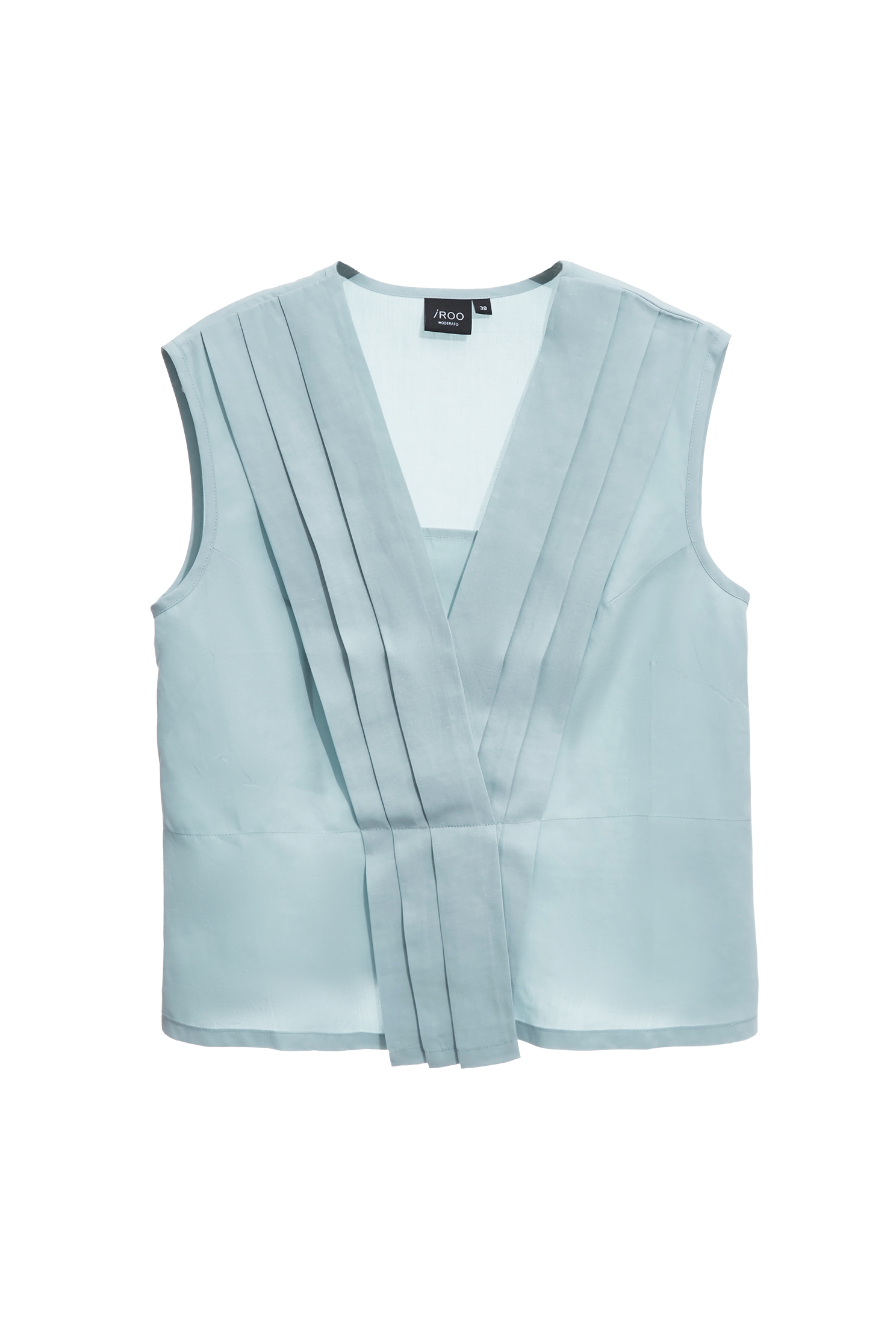 V-neck Pleated Detail VestV-neck Pleated Detail Vest,sleeveless tops,Office Looks,Season (SS) Look,co-ord sets,sleeveless tops,Urban Fashion
