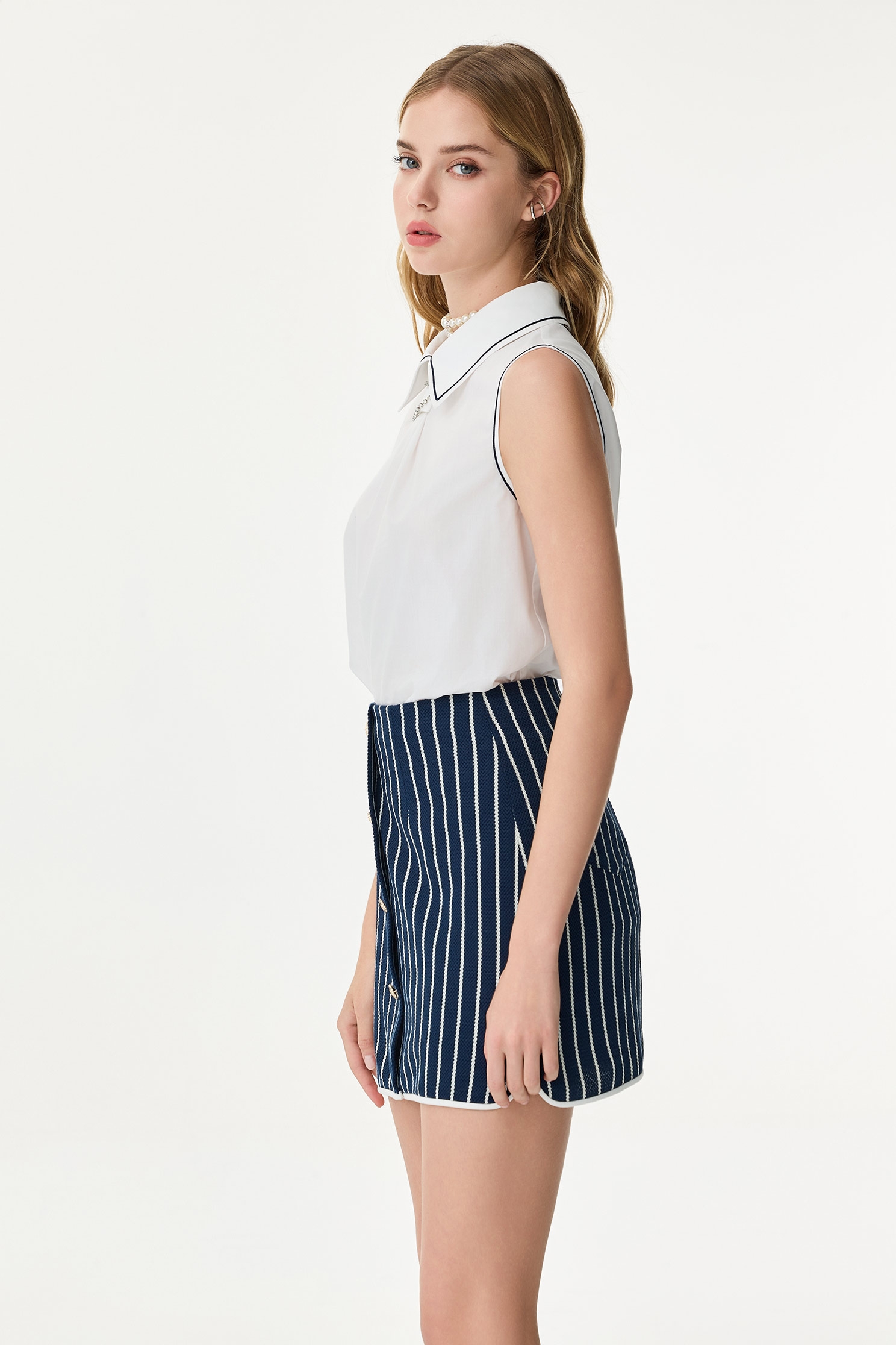 Necktie Knot Detail VestNecktie Knot Detail Vest,sleeveless tops,Office Looks,Tops,Season (SS) Look