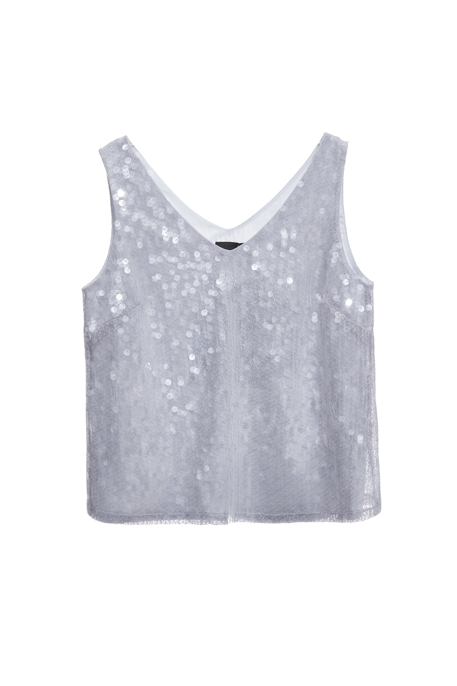 Sequin V-neck VestSequin V-neck Vest,sleeveless tops,Season (SS) Look,sleeveless tops