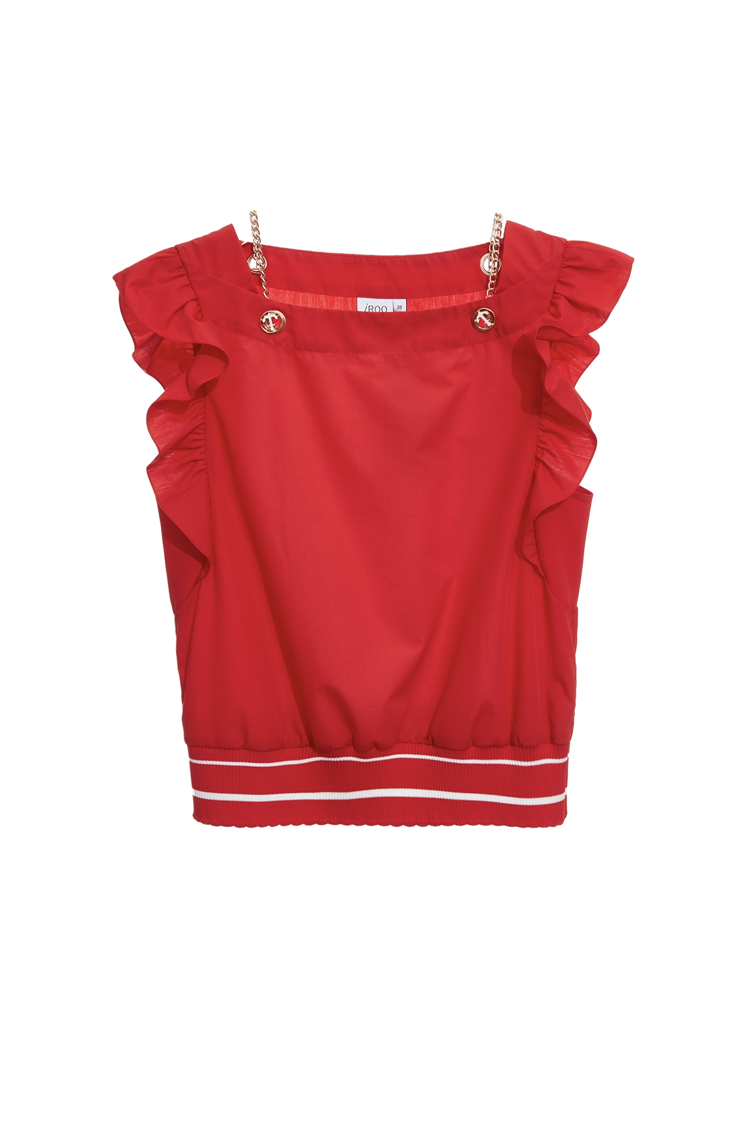 Square Neckline Ruffle Detail VestSquare Neckline Ruffle Detail Vest,sleeveless tops,Tops,Season (SS) Look,sleeveless tops