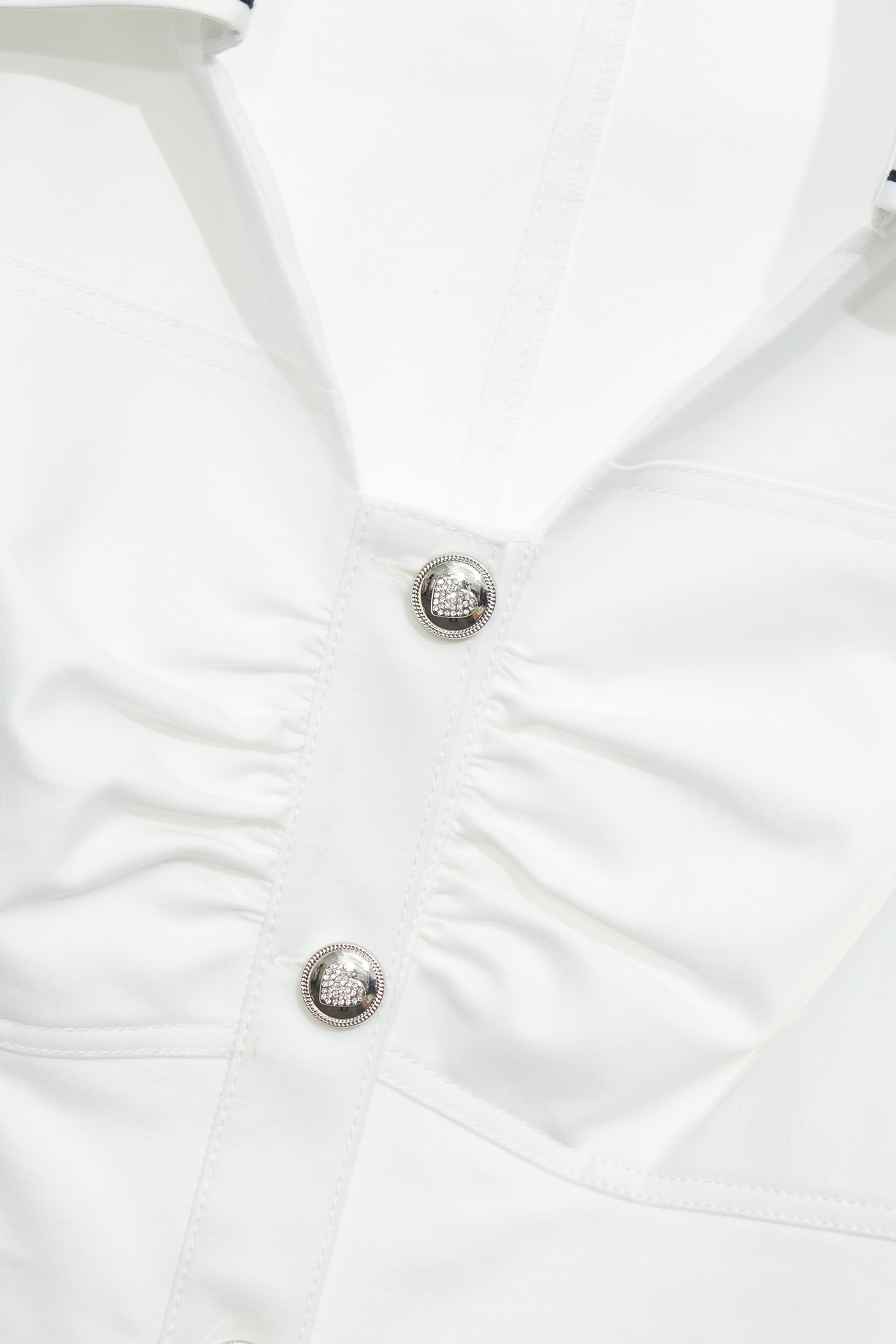 Contrast Trim Button Front VestContrast Trim Button Front Vest,sleeveless tops,Tops,Season (SS) Look,White tops,sleeveless tops,bows,Urban Fashion