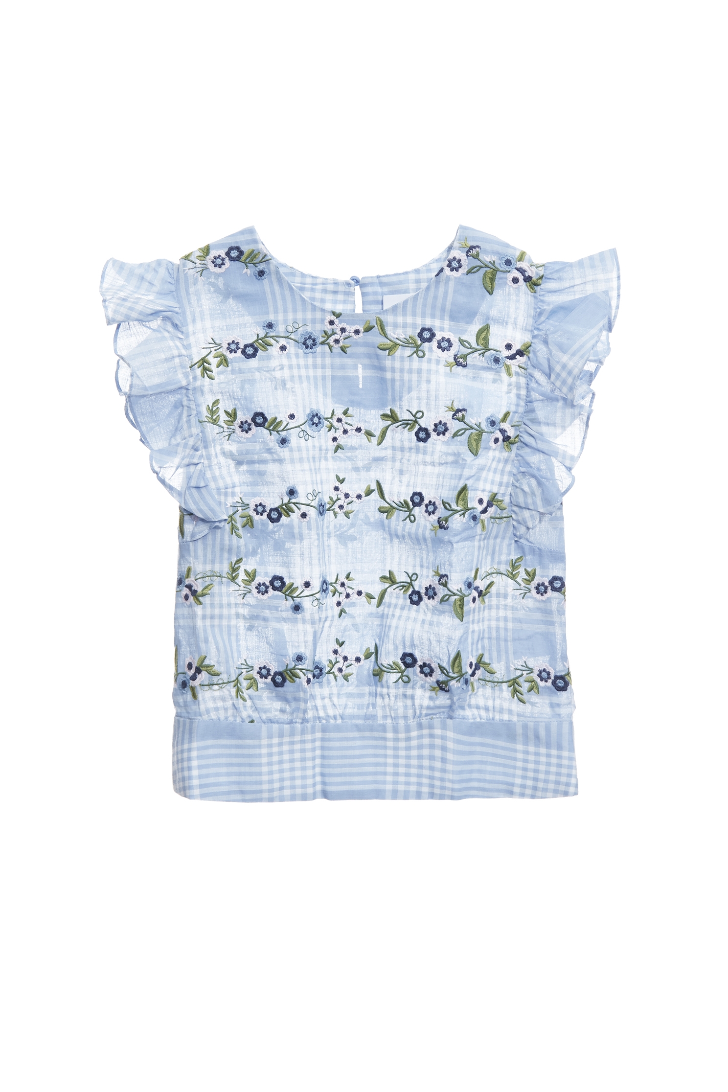 Floral Embroidery Checkered VestFloral Embroidery Checkered Vest,sleeveless tops,Tops,Embroidered,Season (SS) Look,Plaid,Embroidered,sleeveless tops