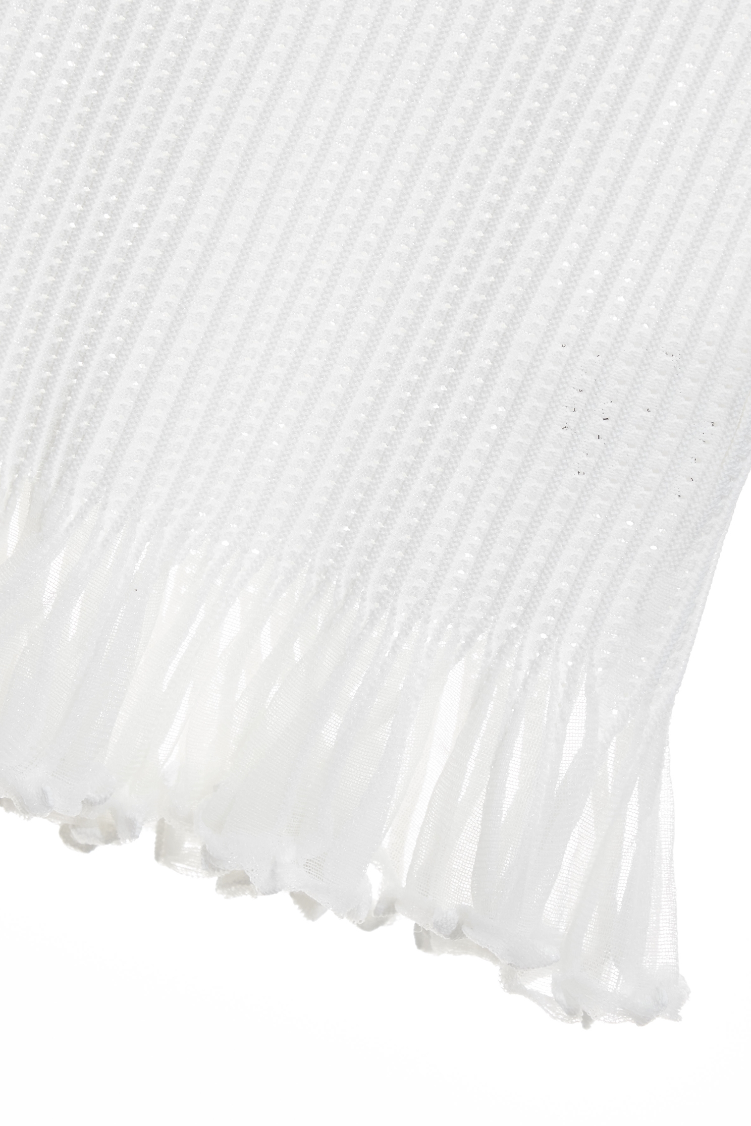 Ruffle Hem Knit VestRuffle Hem Knit Vest,sleeveless tops,Season (SS) Look,Stripe,pearl,White tops,sleeveless tops,Knitted,Knitted tops