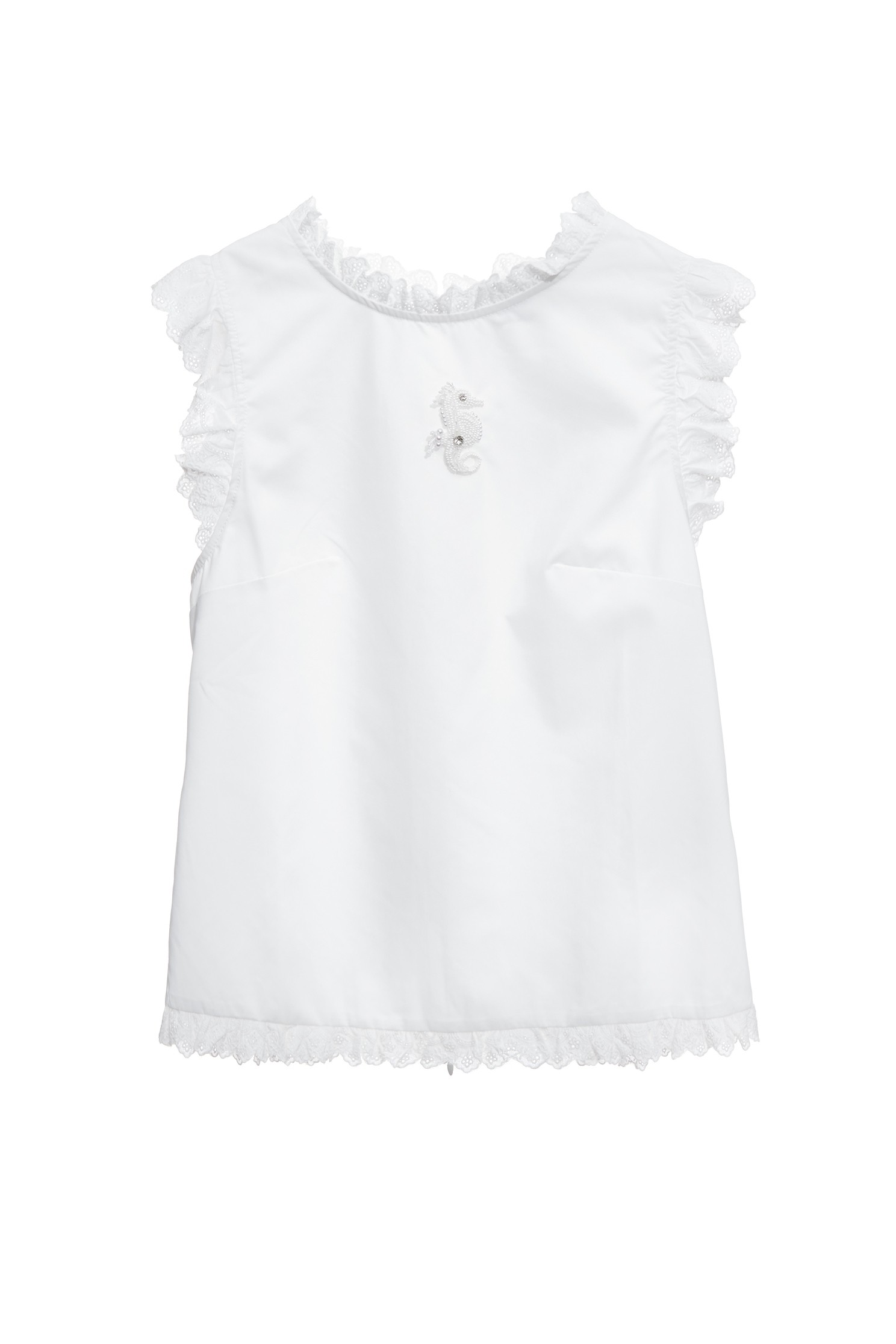 Ruffle Trim Detail VestRuffle Trim Detail Vest,sleeveless tops,Tops,Season (SS) Look,White tops,sleeveless tops,Lace
