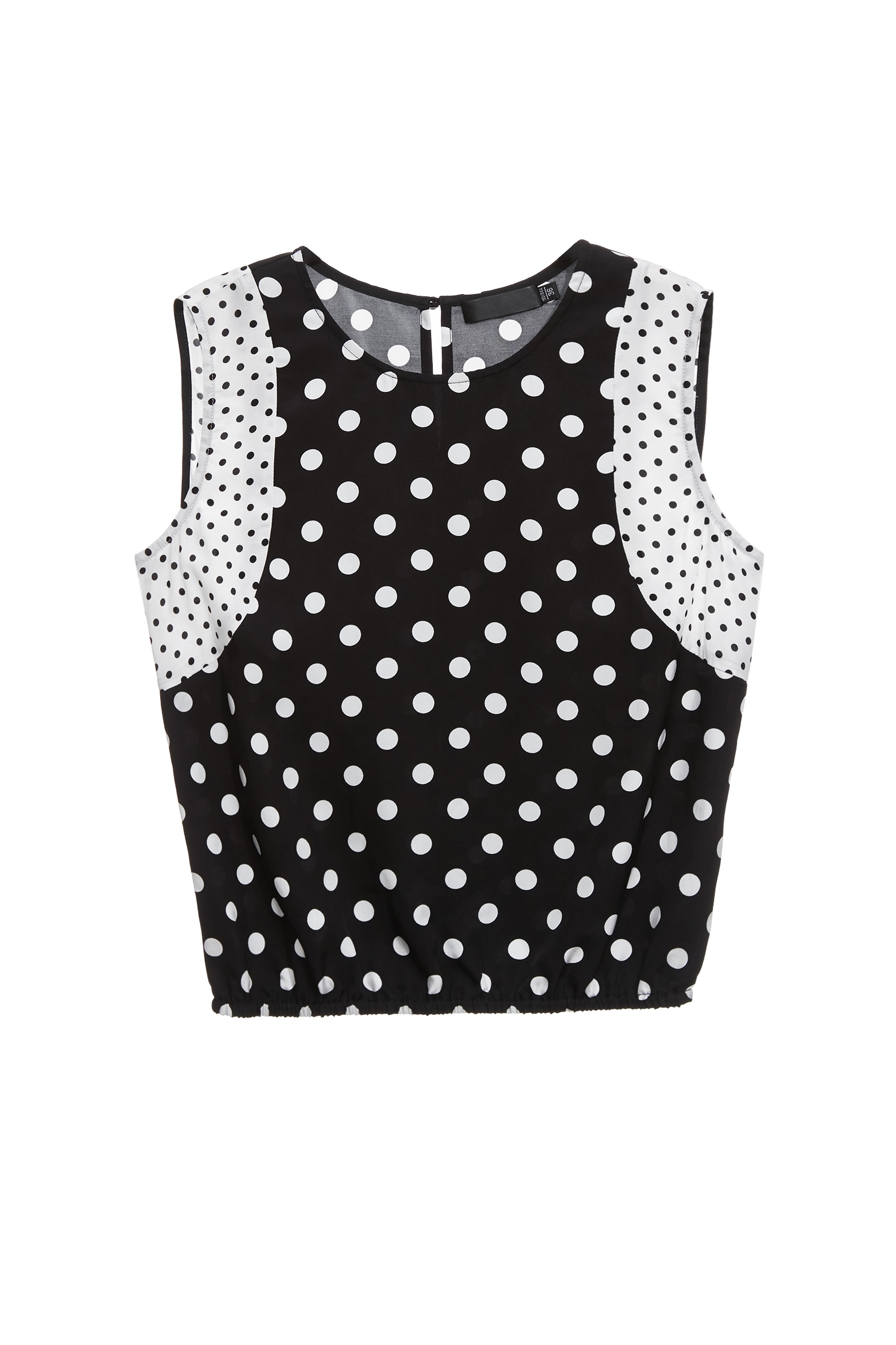 Contrast Polka Dot VestContrast Polka Dot Vest,sleeveless tops,Office Looks,Season (SS) Look,dotcollection,sleeveless tops,upperclass