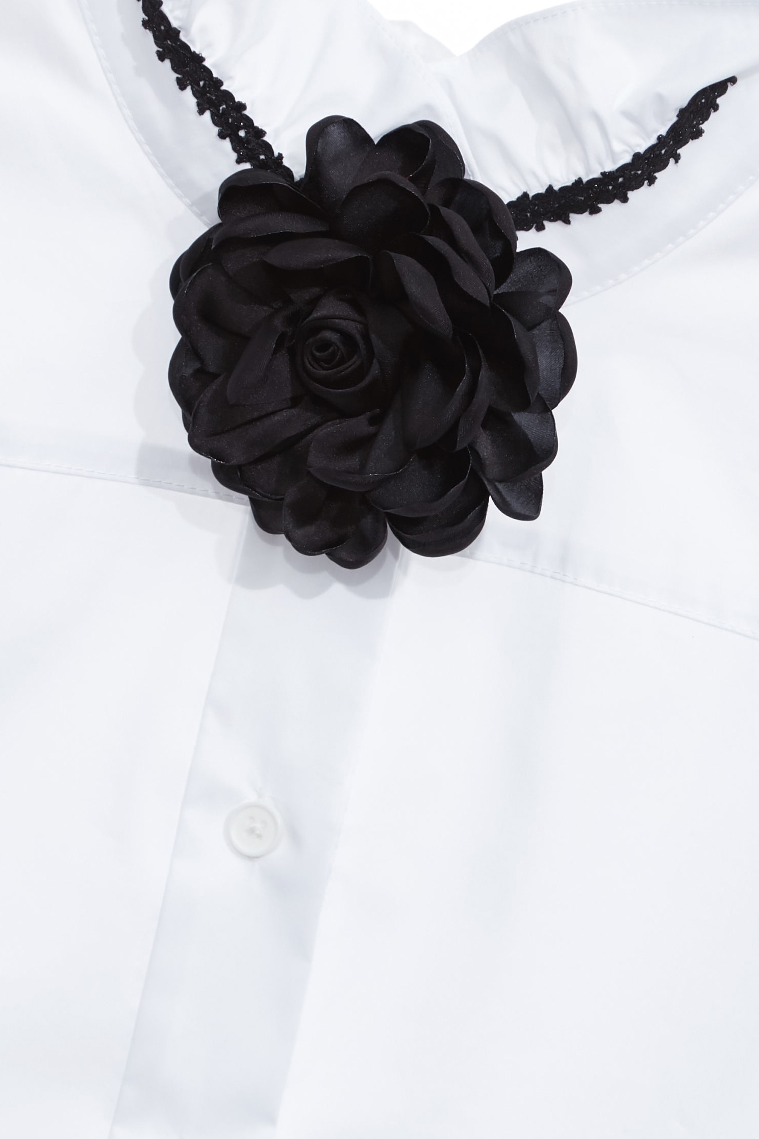 Ruffle Vest With Detachable Rose BroochRuffle Vest With Detachable Rose Brooch,sleeveless tops,Season (SS) Look,White tops,Back To Classic,sleeveless tops,Back To B/W