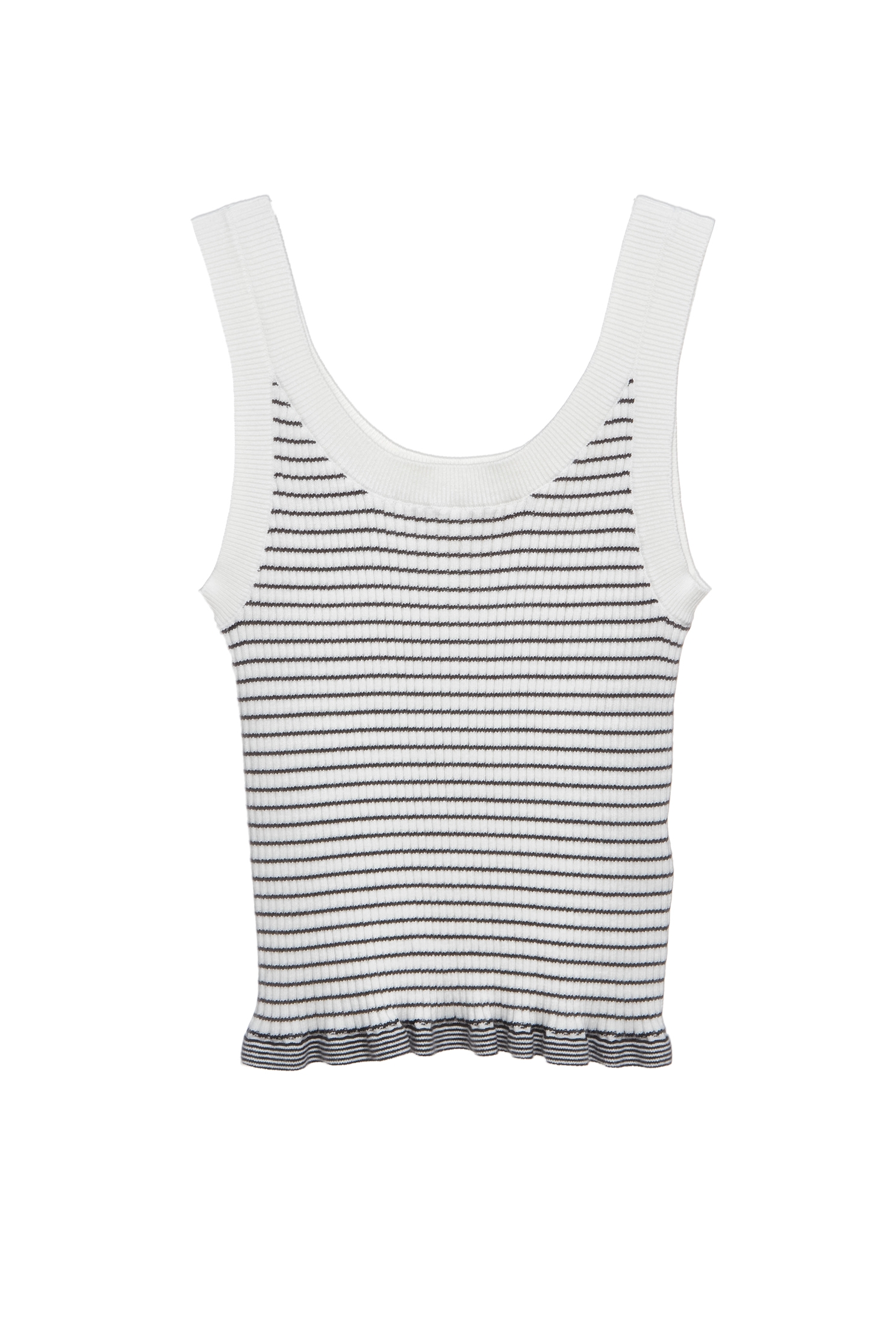 Stripe Knit Tank TopStripe Knit Tank Top,sleeveless tops,Season (SS) Look,White tops,Valentine,sleeveless tops,upperclass,Knitted,Knitted tops