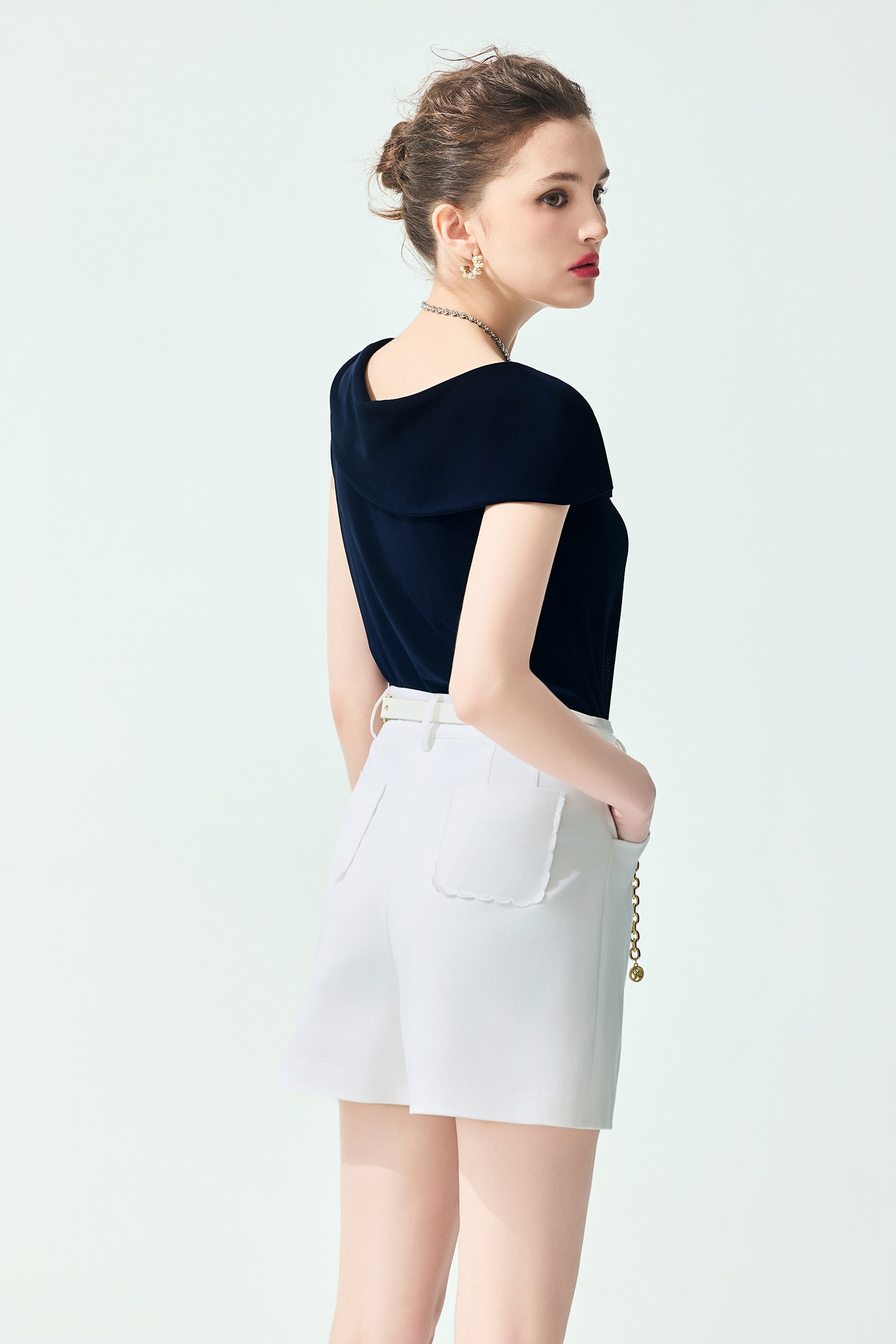 One Sided Shoulder Knot Detail TopOne Sided Shoulder Knot Detail Top,sleeveless tops,Tops,Season (SS) Look,sleeveless tops