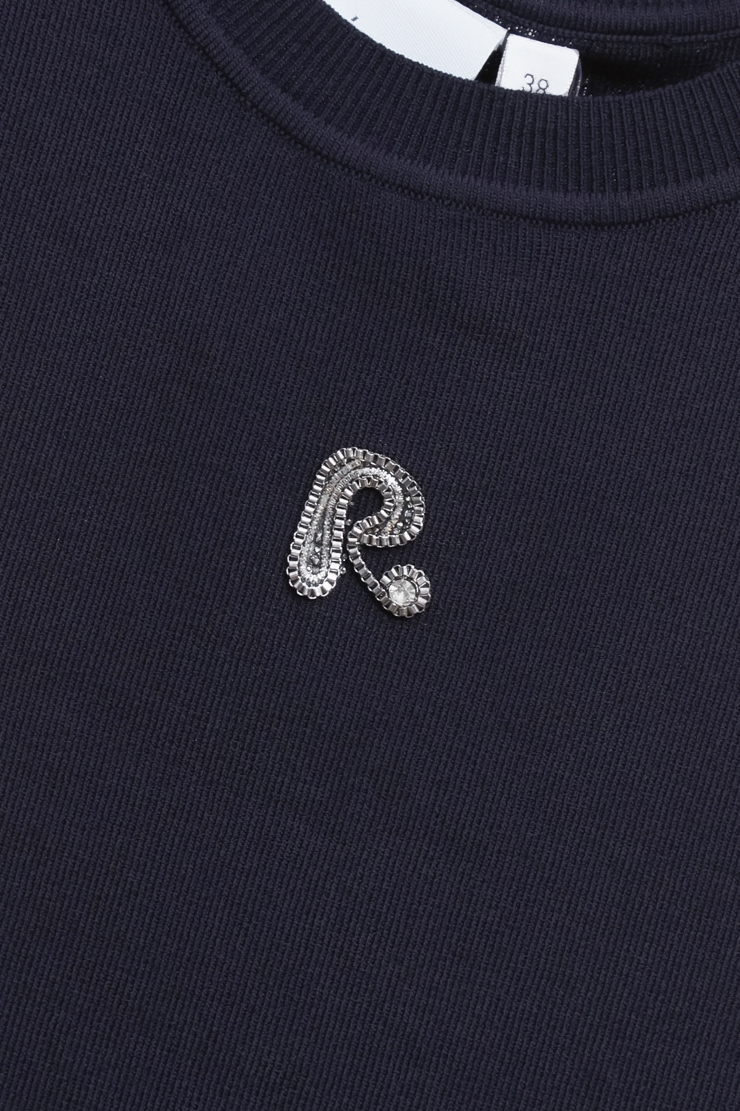 R Logo Navy Knit TopR Logo Navy Knit Top,sleeveless tops,Tops,sleeveless tops,Season (AW) Look,Valentine,sleeveless tops,upperclass,Knitted,Knitted tops,Knitted tops
