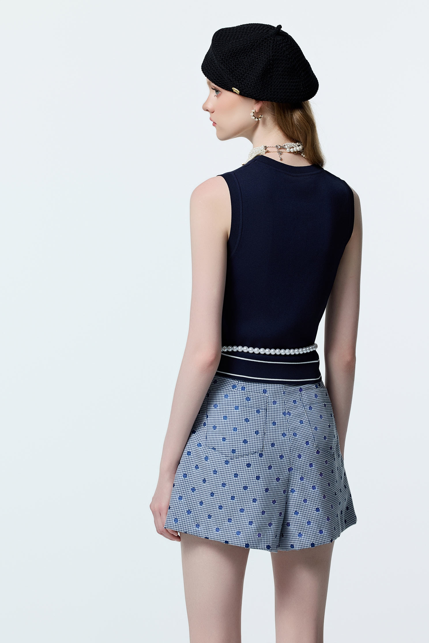 R Logo Navy Knit TopR Logo Navy Knit Top,sleeveless tops,Tops,sleeveless tops,Season (AW) Look,Valentine,sleeveless tops,upperclass,Knitted,Knitted tops,Knitted tops