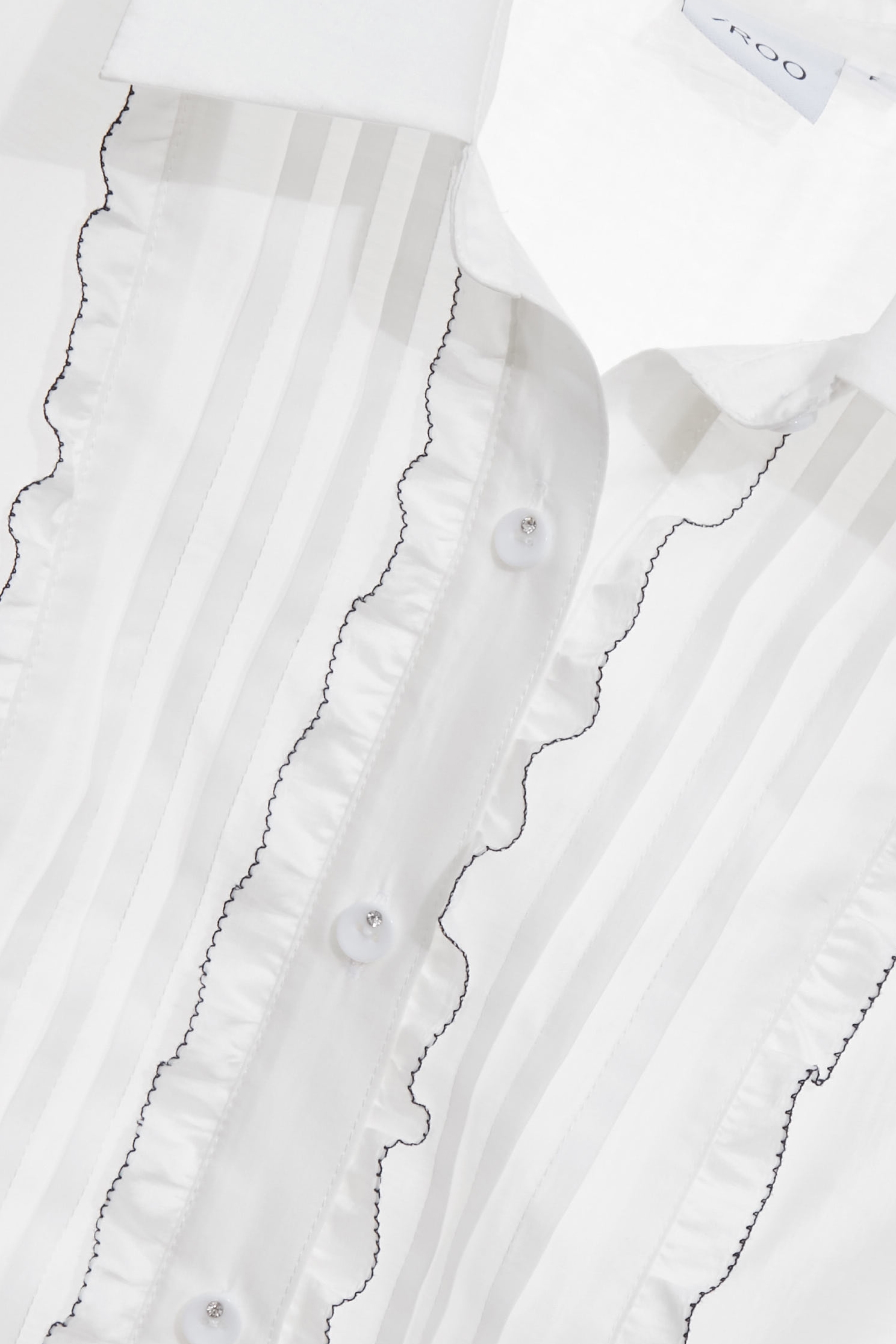 Contrast Navy Trim Ruffle VestContrast Navy Trim Ruffle Vest,sleeveless tops,Tops,Embroidered,sleeveless tops,Season (AW) Look,Valentine,sleeveless tops,upperclass