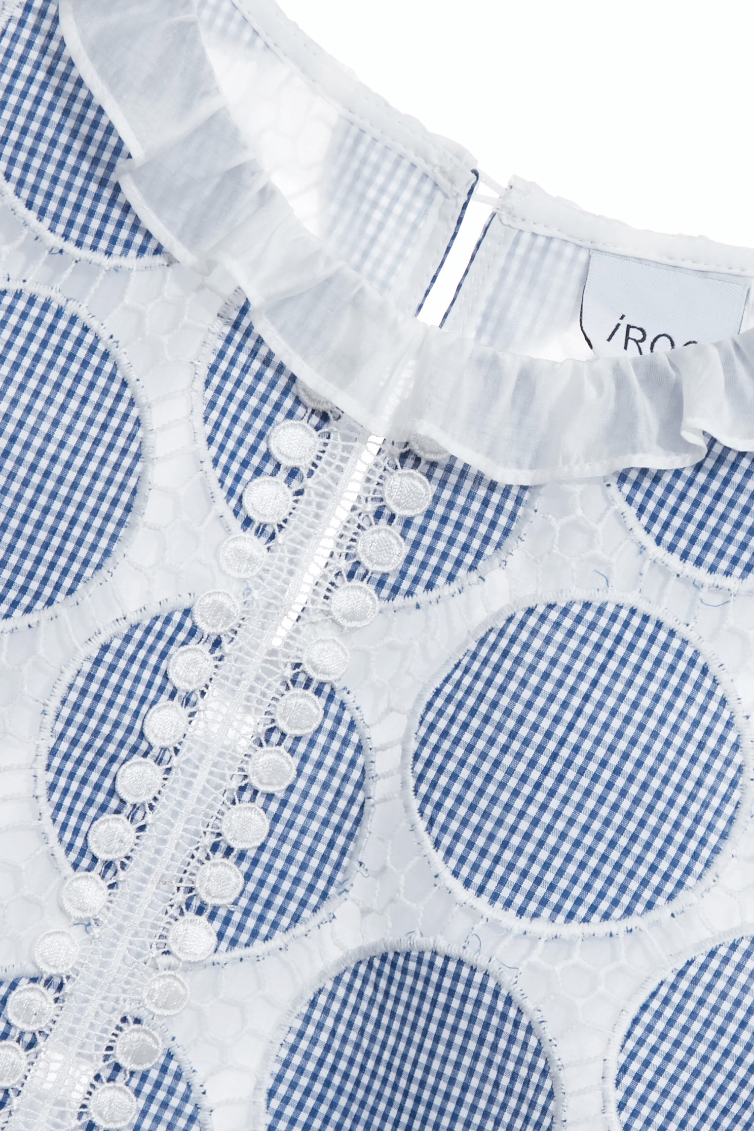 Polka Dot Embroidery Ruffle Trim VestPolka Dot Embroidery Ruffle Trim Vest,sleeveless tops,Office Looks,Tops,Embroidered,Plaid,dotcollection,sleeveless tops,pearl,Season (AW) Look,Valentine,Embroidered tops,sleeveless tops,Lace,upperclass