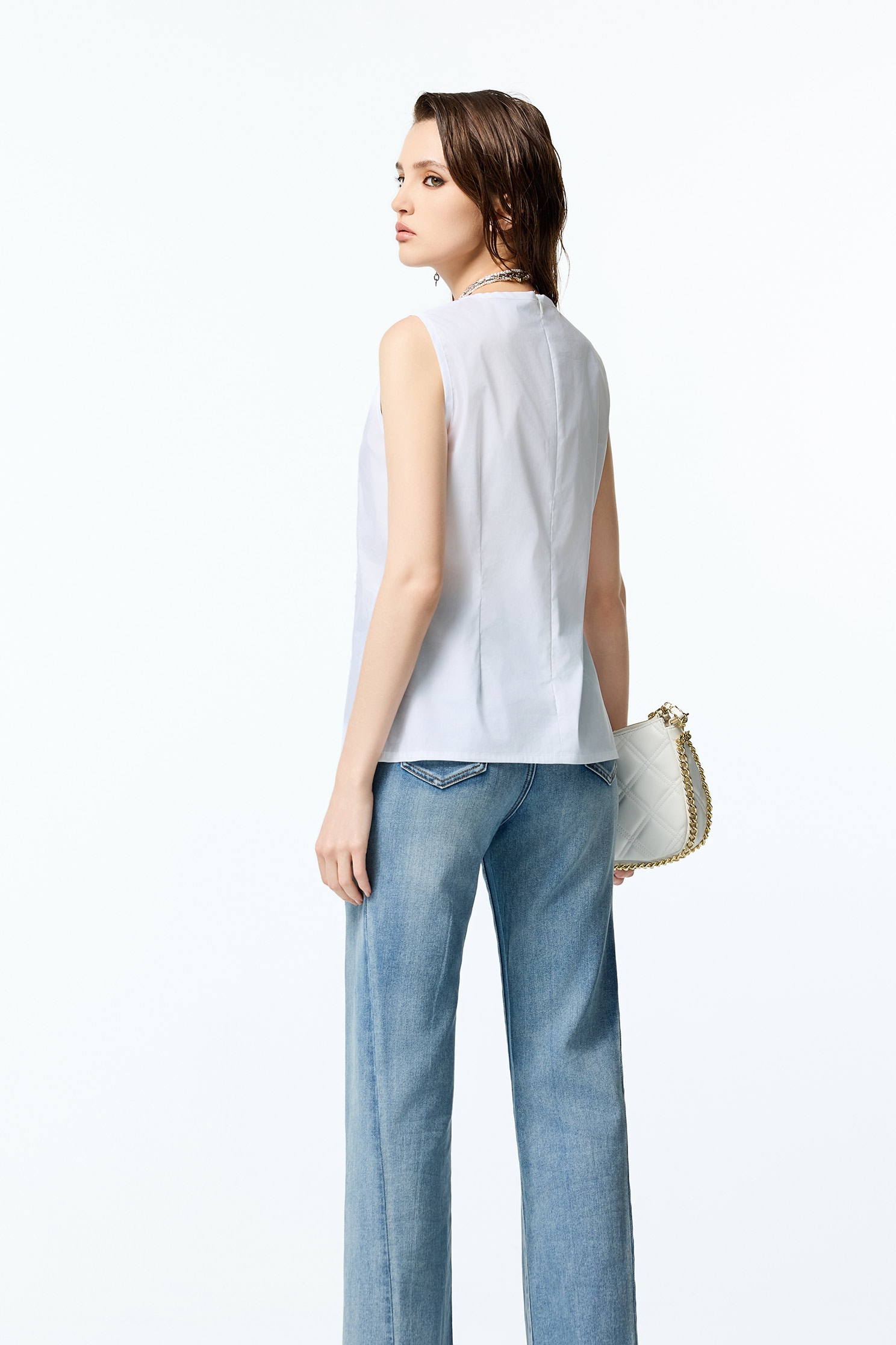Basic Mid Length VestBasic Mid Length Vest,sleeveless tops,Office Looks,Tops,sleeveless tops,Season (AW) Look,Valentine,sleeveless tops,Blouses,upperclass
