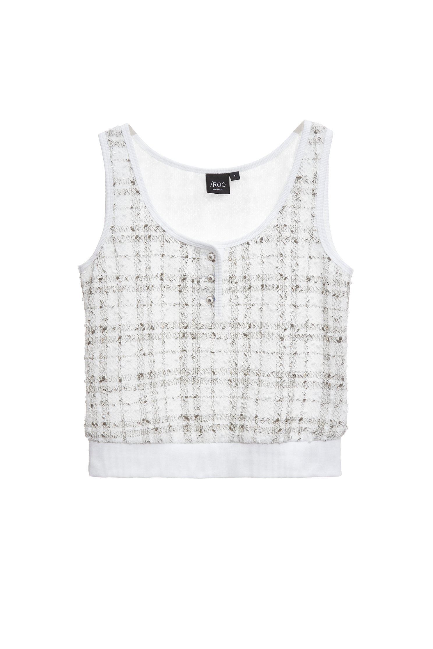 Plaid Tweed Crop VestPlaid Tweed Crop Vest,sleeveless tops,co-ord sets,Plaid,Season (AW) Look,sleeveless tops,upperclass