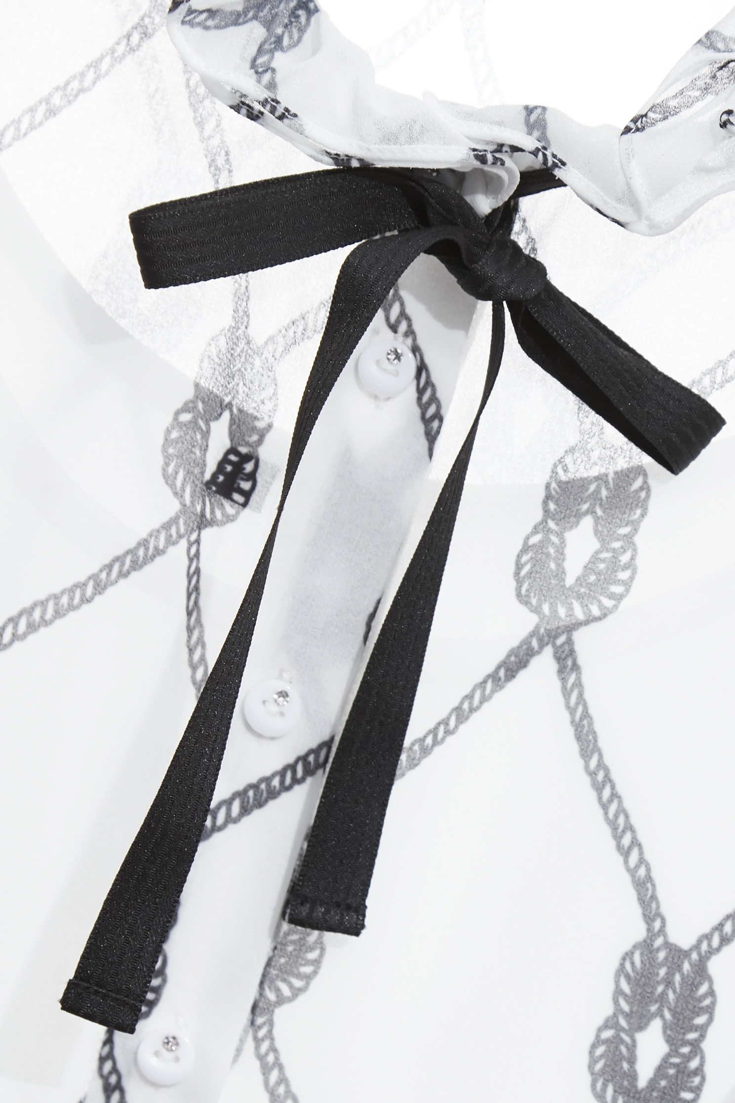 French Rope Graphic Print Ruffle Detail VestFrench Rope Graphic Print Ruffle Detail Vest,sleeveless tops,Under shirts,Season (SS) Look,sleeveless tops,bows,Chiffon
