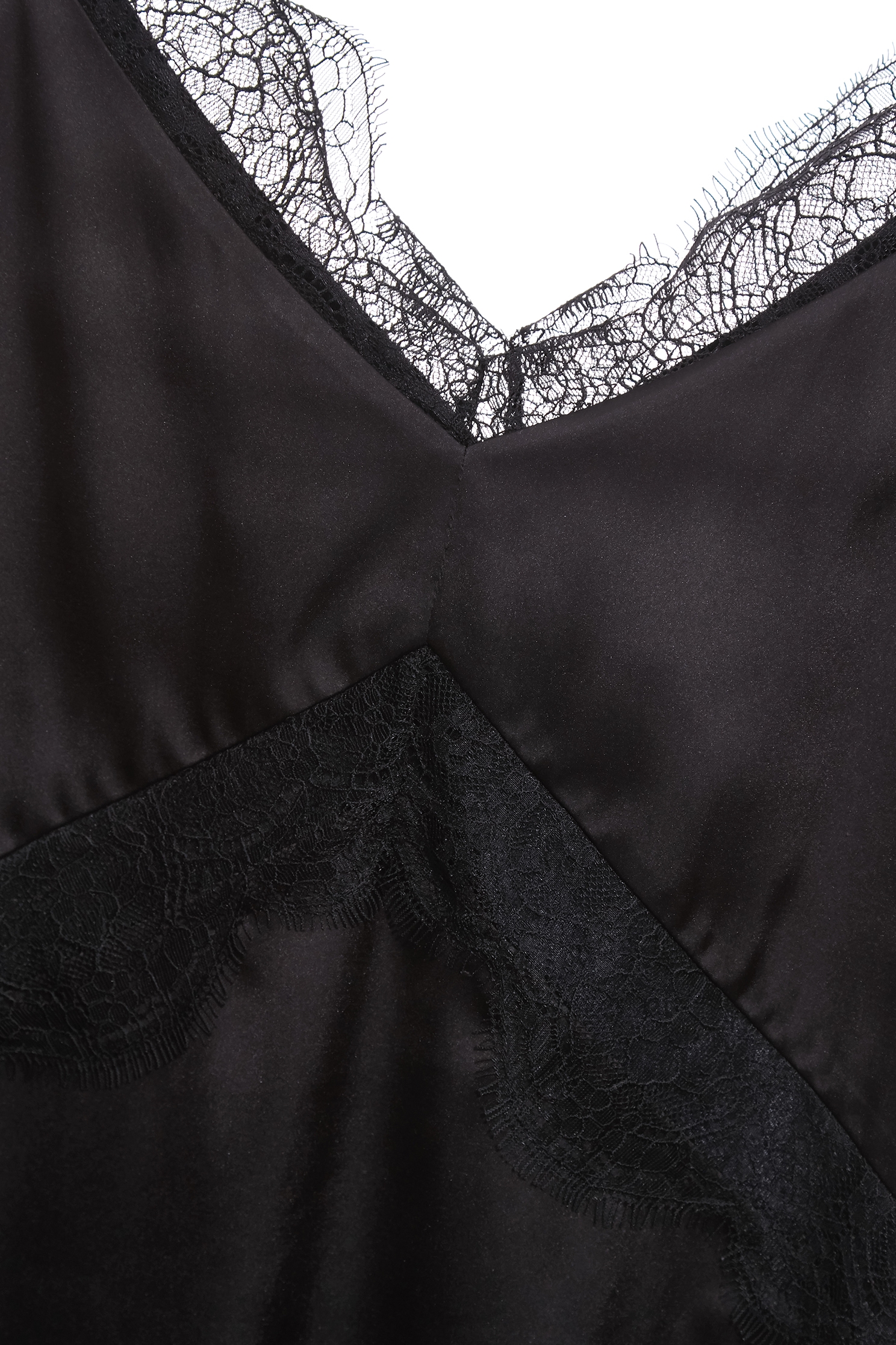 V-neck Lace Detail Satin VestV-neck Lace Detail Satin Vest,sleeveless tops,Season (SS) Look,sleeveless tops,Lace,Black tops