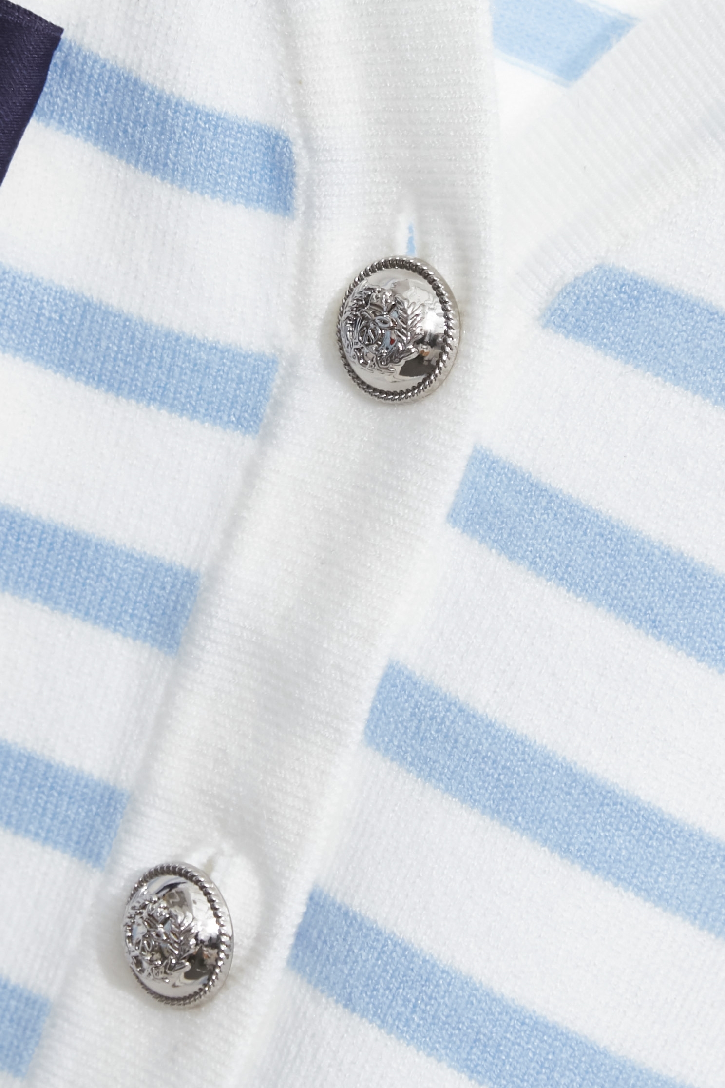 Bow Applique Stripe Knit Vest,sleeveless tops,Tops,Season (SS) Look,sleeveless tops,bows,Knitted,Knitted tops