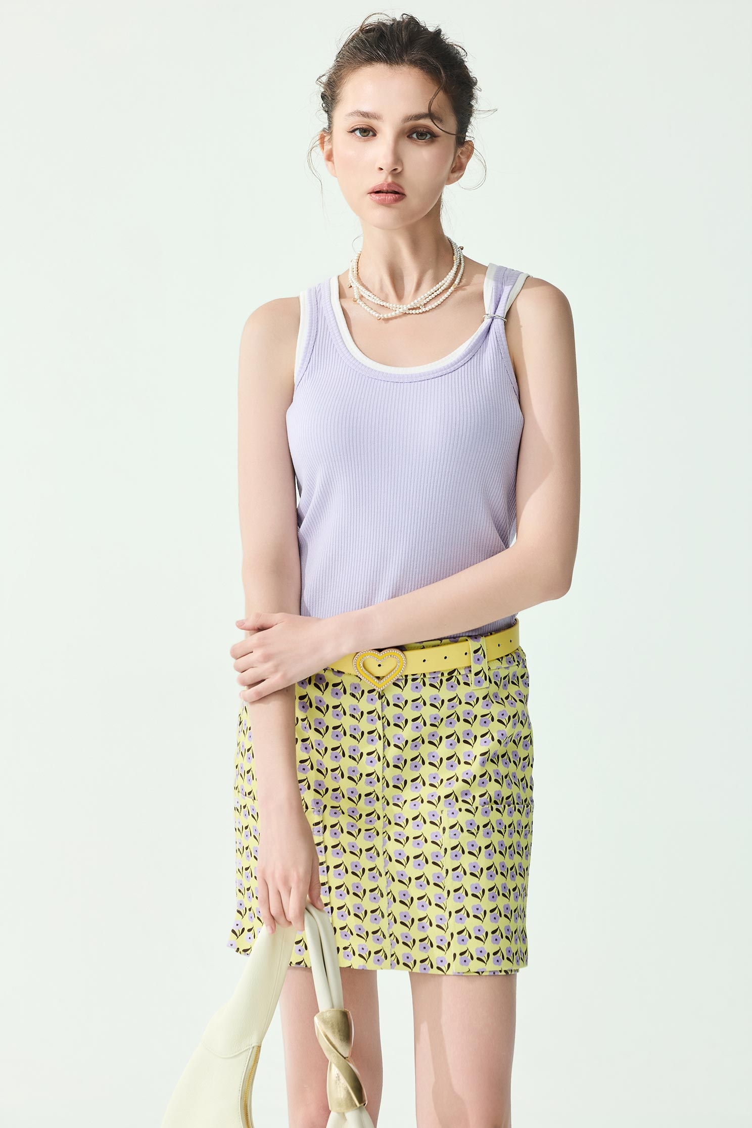 Buckle Detail Purple Tank TopBuckle Detail Purple Tank Top,sleeveless tops,Season (SS) Look,sleeveless tops