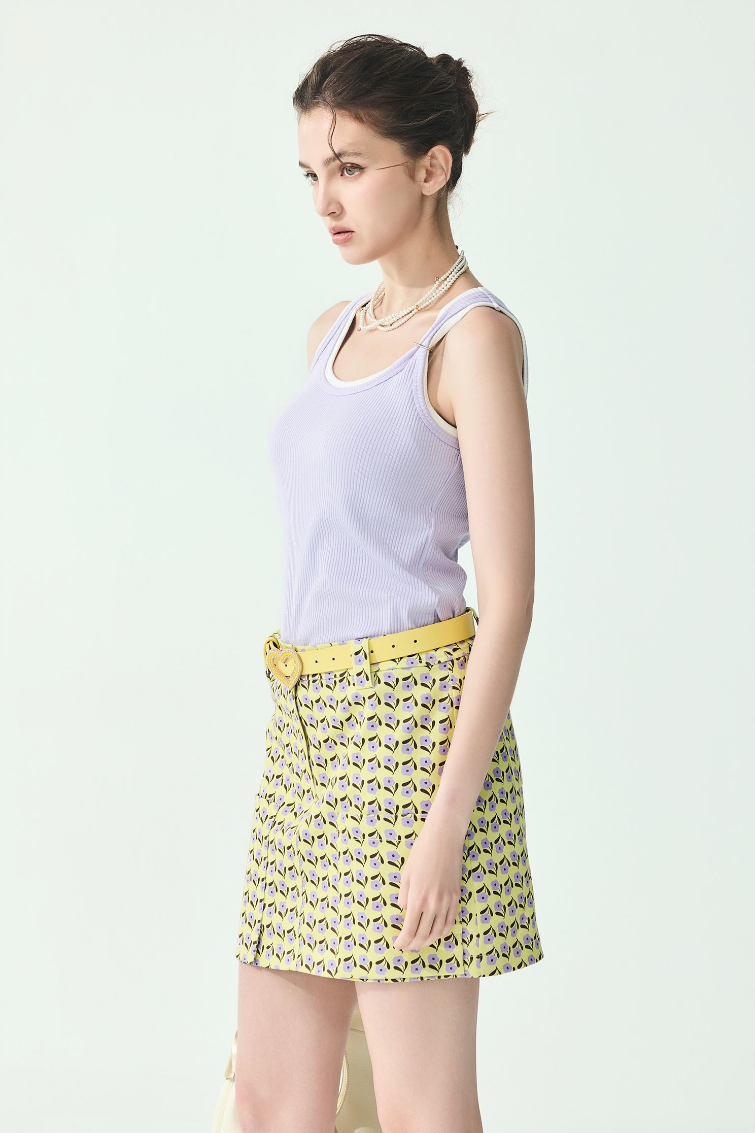 Buckle Detail Purple Tank TopBuckle Detail Purple Tank Top,sleeveless tops,Season (SS) Look,sleeveless tops