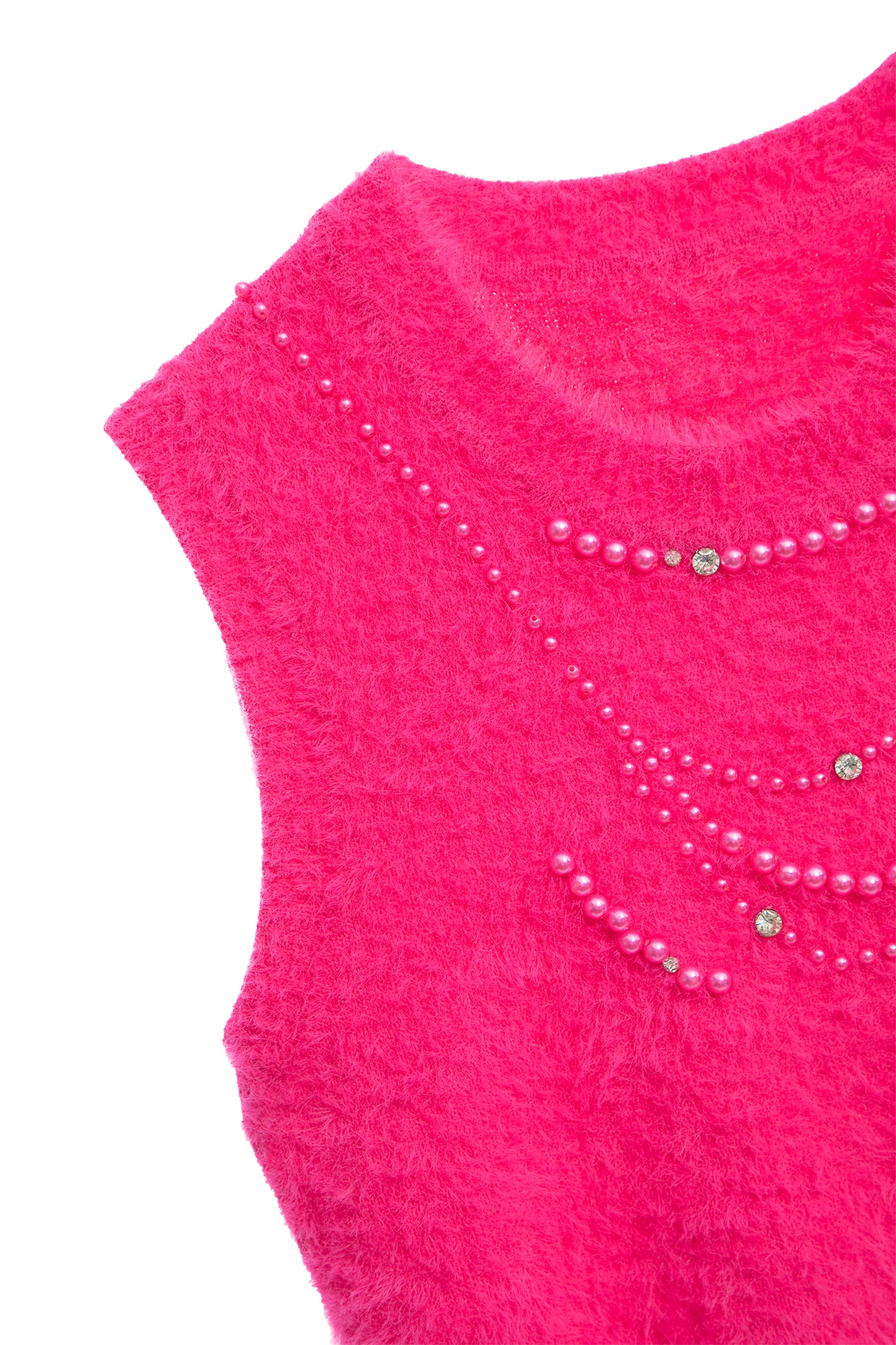 Faux Fur Pink Knit VestFaux Fur Pink Knit Vest,sleeveless tops,Season (SS) Look,sleeveless tops,Knitted,Knitted tops
