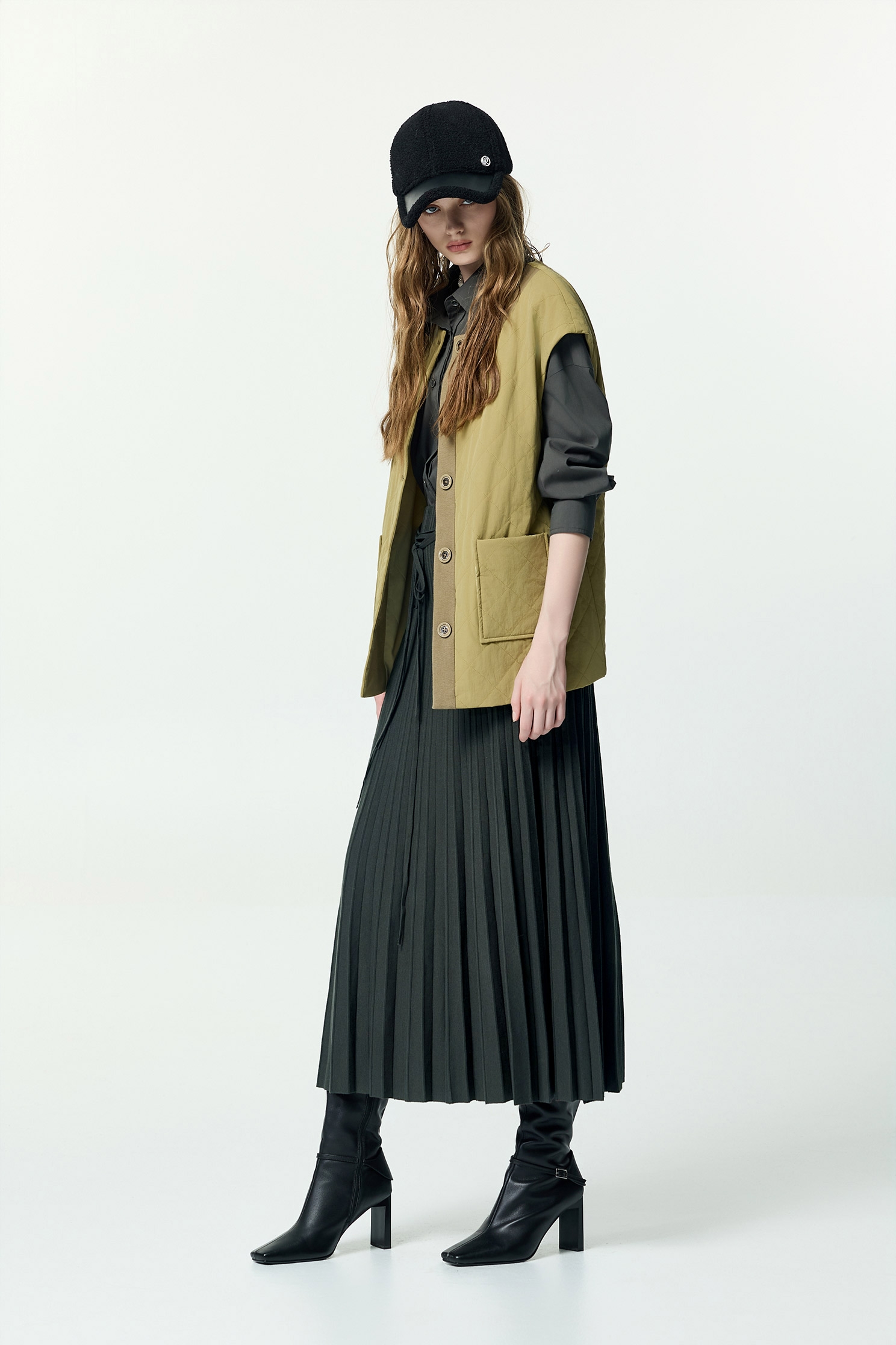 Quilted Patch Pocket VestQuilted Patch Pocket Vest,sleeveless tops,Outerwear,Season (AW) Look,sleeveless tops,waistcoat