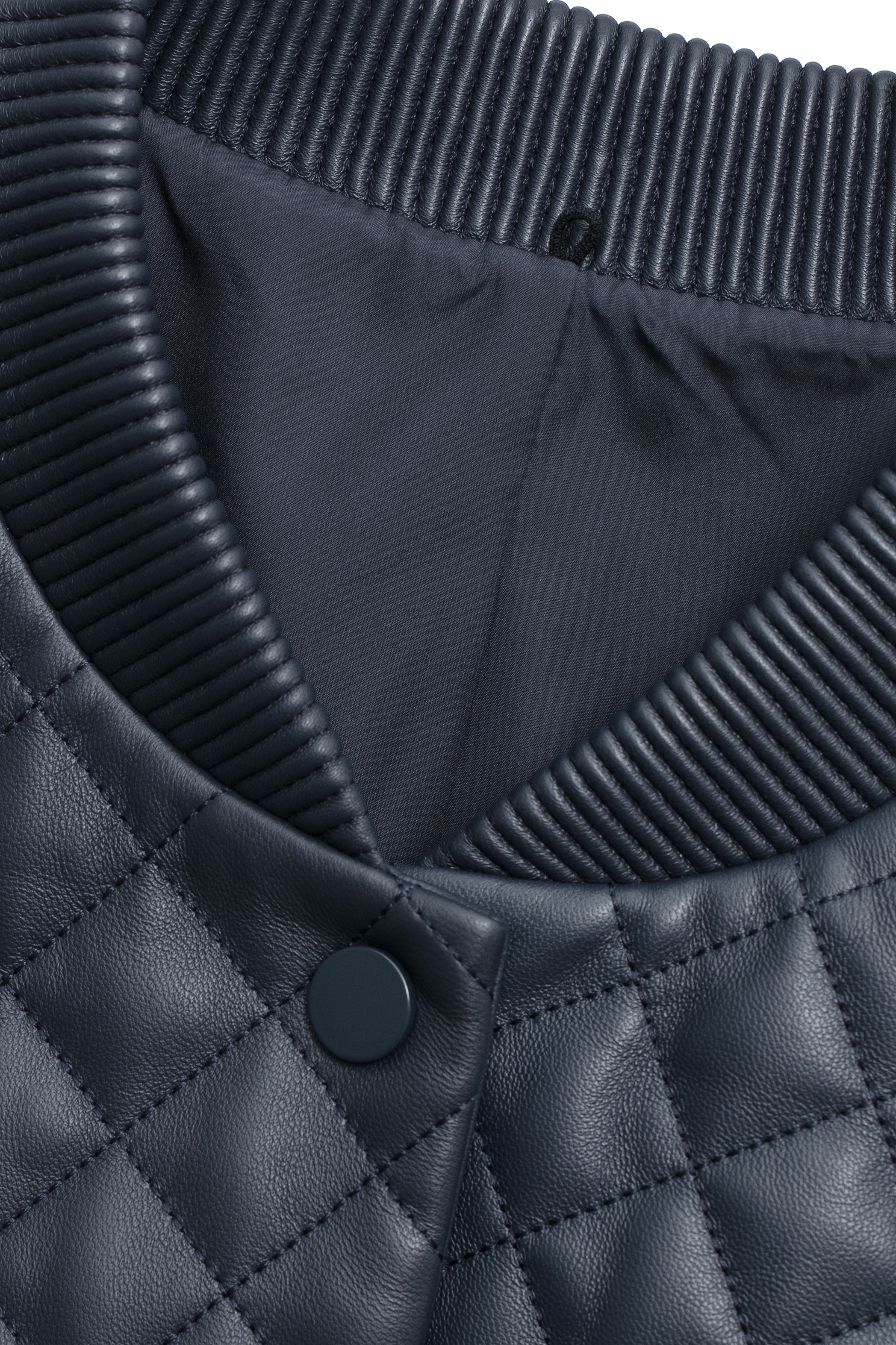 Front Button Navy Leather VestFront Button Navy Leather Vest,sleeveless tops,Outerwear,sleeveless tops,Leather,Season (AW) Look,sleeveless tops