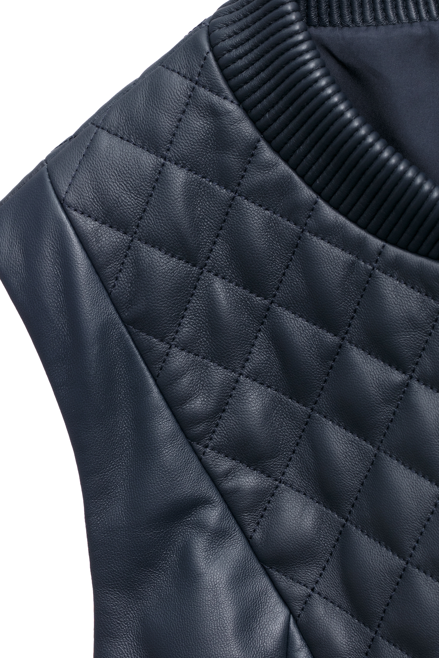 Front Button Navy Leather VestFront Button Navy Leather Vest,sleeveless tops,Outerwear,sleeveless tops,Leather,Season (AW) Look,sleeveless tops