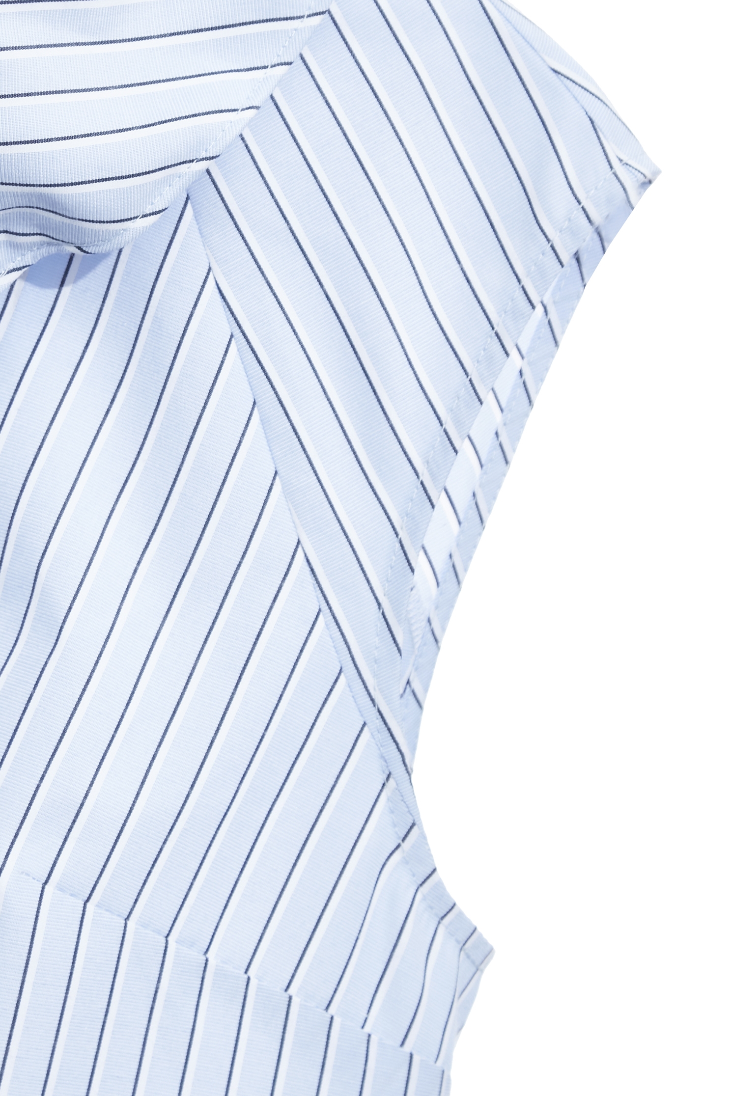 Ice Blue Stripe Neck Tie Style VestIce Blue Stripe Neck Tie Style Vest,sleeveless tops,Tops,Season (AW) Look,sleeveless tops