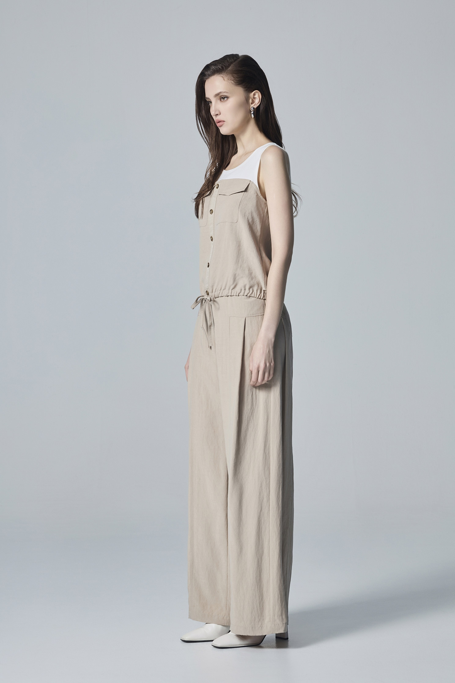 Colour Block Drawstring Hem VestColour Block Drawstring Hem Vest,sleeveless tops,Season (AW) Look,sleeveless tops,Knitted