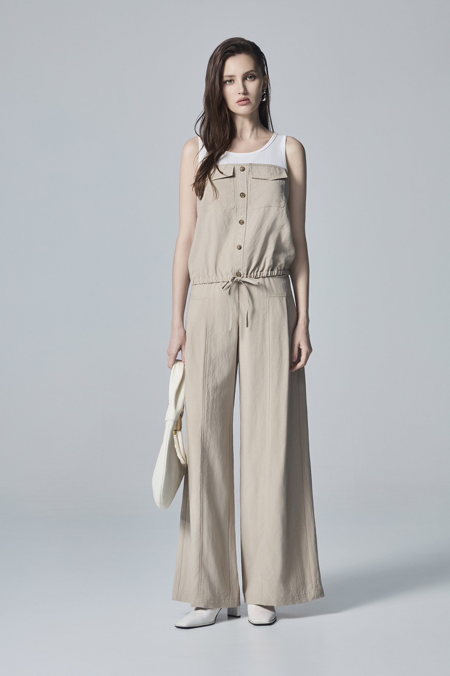 Colour Block Drawstring Hem VestColour Block Drawstring Hem Vest,sleeveless tops,Season (AW) Look,sleeveless tops,Knitted