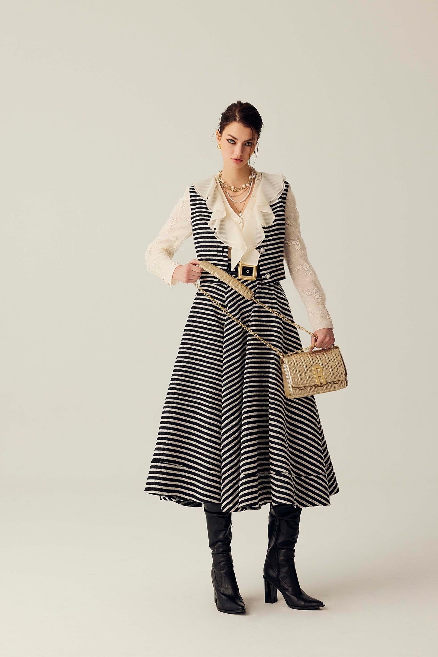 Black White Stripe Crop VestBlack White Stripe Crop Vest,sleeveless tops,Season (SS) Look,Stripe,pearl