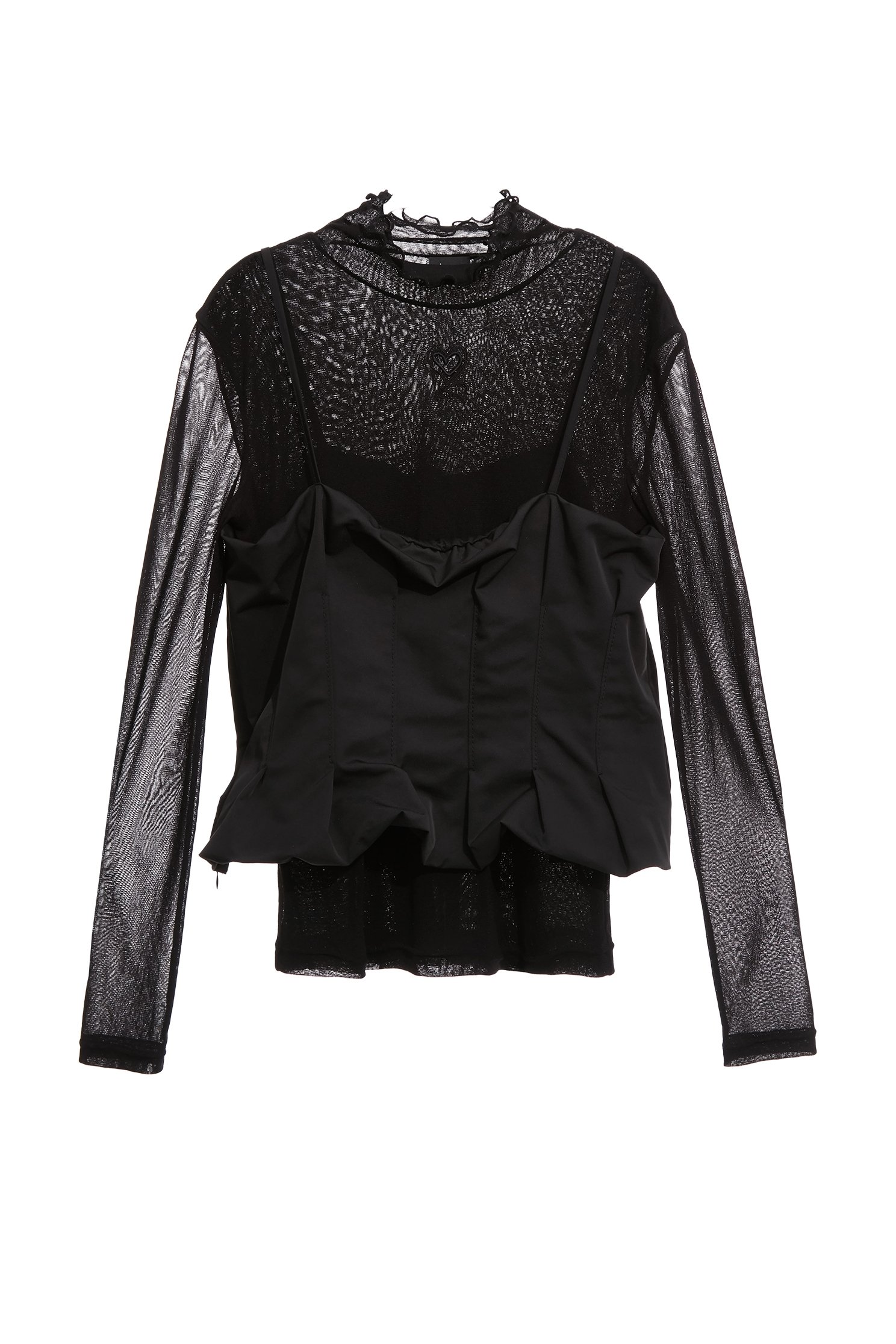 Pintucks Detail Two Piece TopPintucks Detail Two Piece Top,sleeveless tops,Office Looks,Tops,bestselling,Season (AW) Look,Valentine,Thin straps,Embroidered