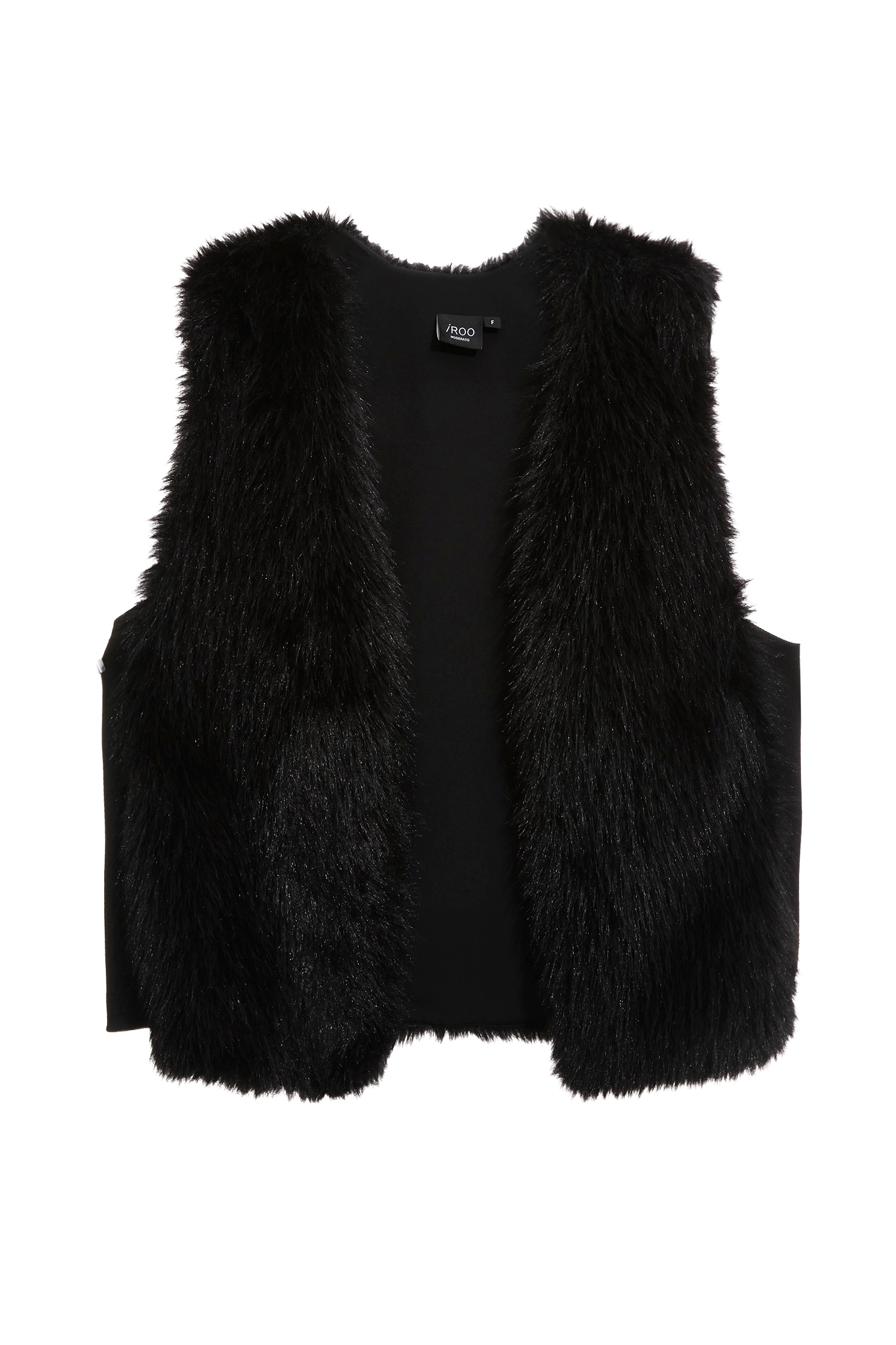 V-neck Faux Fur Black VestV-neck Faux Fur Black Vest,sleeveless tops,Office Looks,Season (AW) Look,Valentine,sleeveless tops