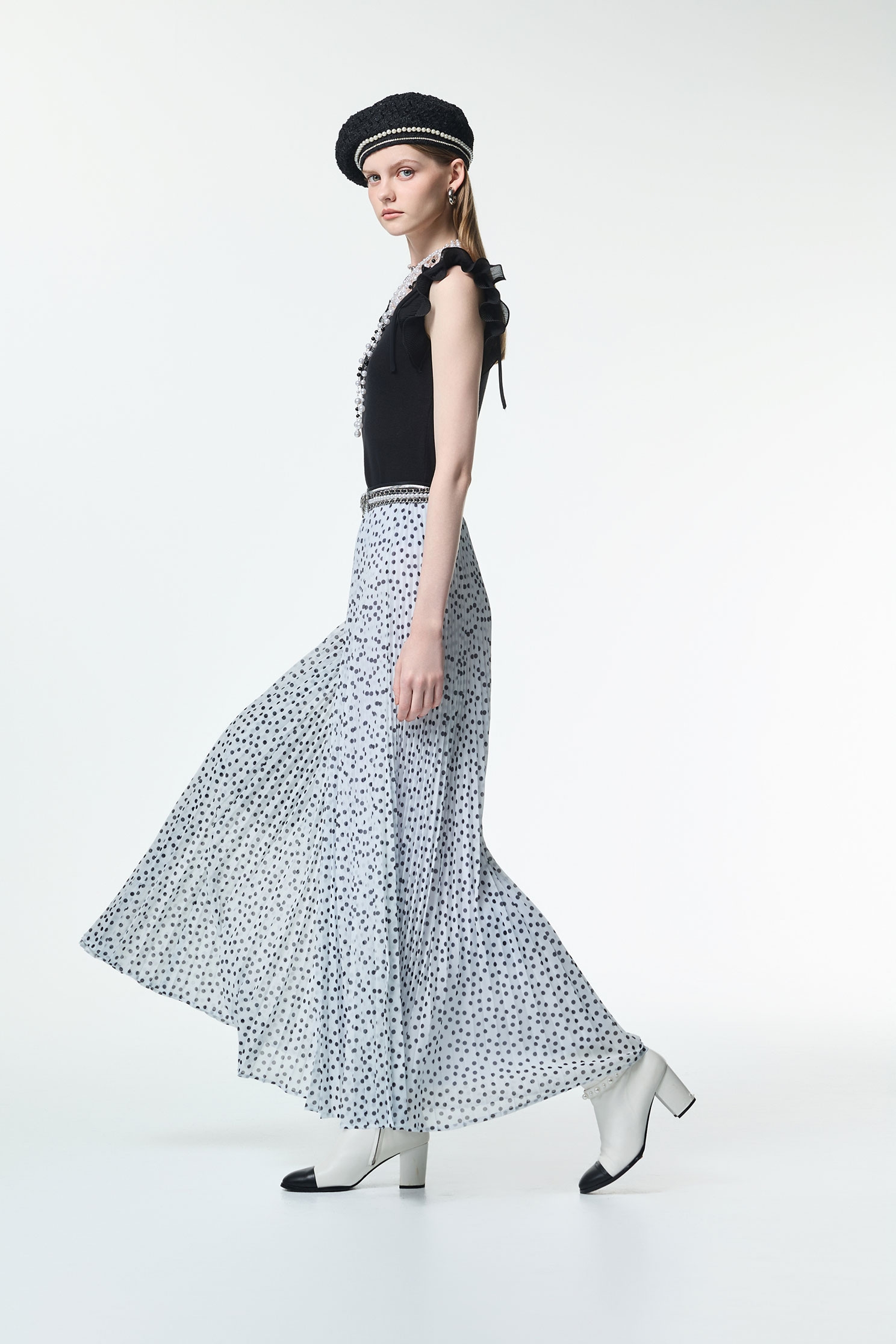 Ruffle Detail Knit VestRuffle Detail Knit Vest,sleeveless tops,Office Looks,Season (AW) Look,Valentine,sleeveless tops,Knitted,Knitted tops,Chiffon