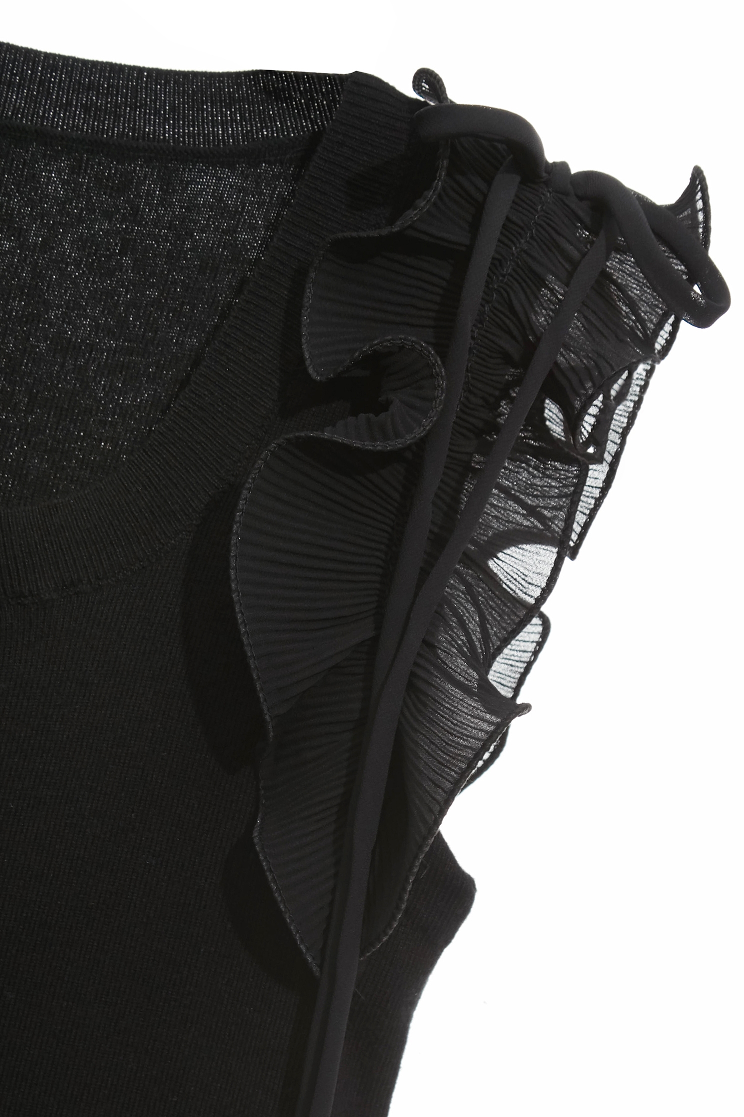 Ruffle Detail Knit VestRuffle Detail Knit Vest,sleeveless tops,Office Looks,Season (AW) Look,Valentine,sleeveless tops,Knitted,Knitted tops,Chiffon