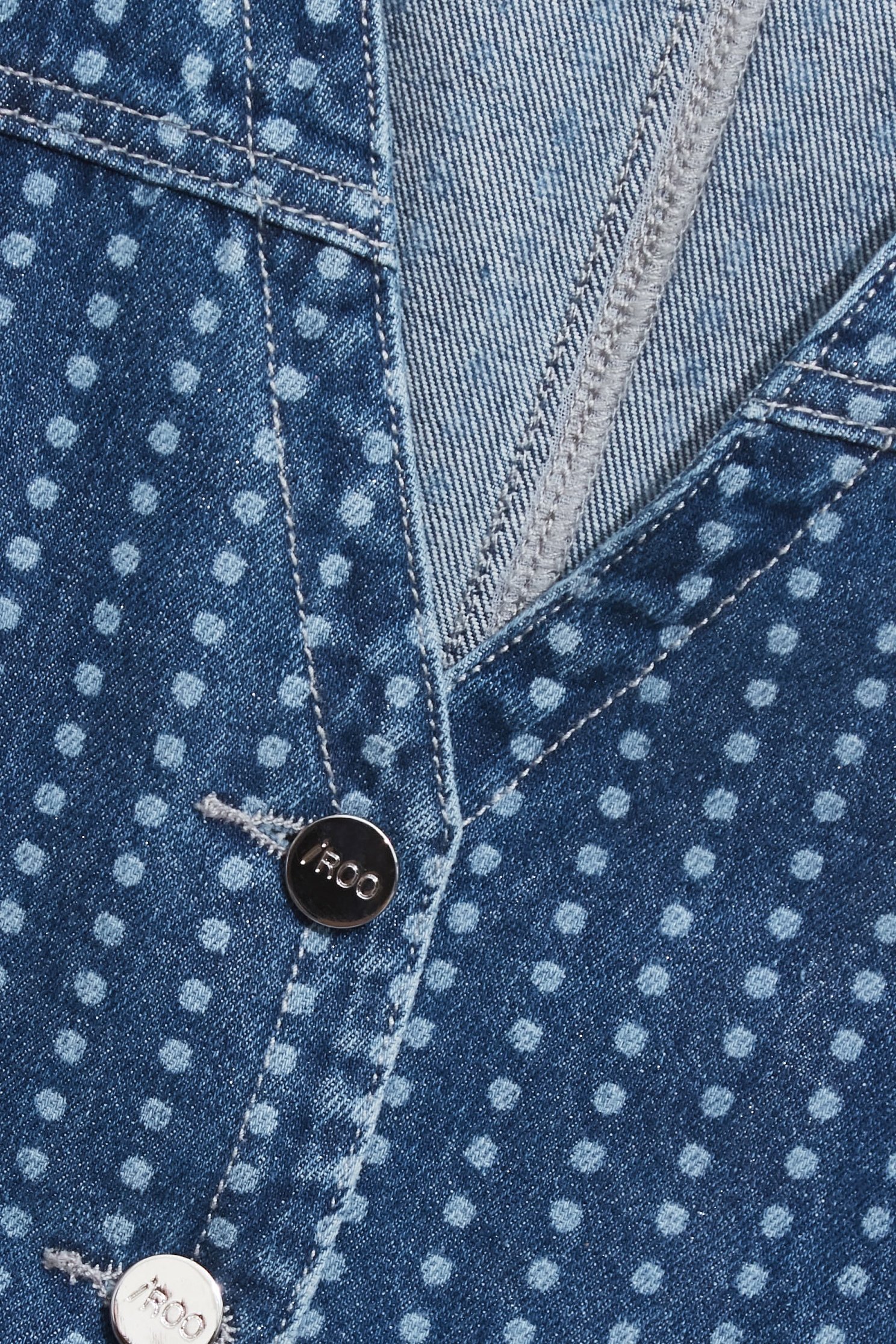 Metallic Sheen Dotted Denim VestMetallic Sheen Dotted Denim Vest,sleeveless tops,Denim,Outerwear,co-ord sets,Denim,Denim Jackets,sleeveless tops