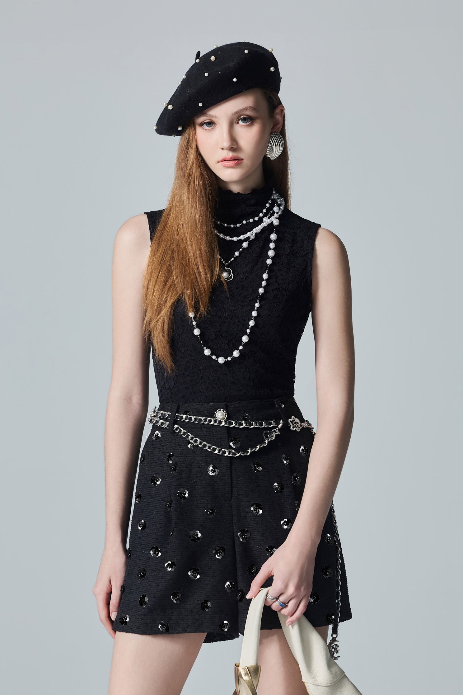 Full Lace Stand Collar VestFull Lace Stand Collar Vest,sleeveless tops,Trends,White tops,Season (AW) Look,sleeveless tops,Lace,Black tops