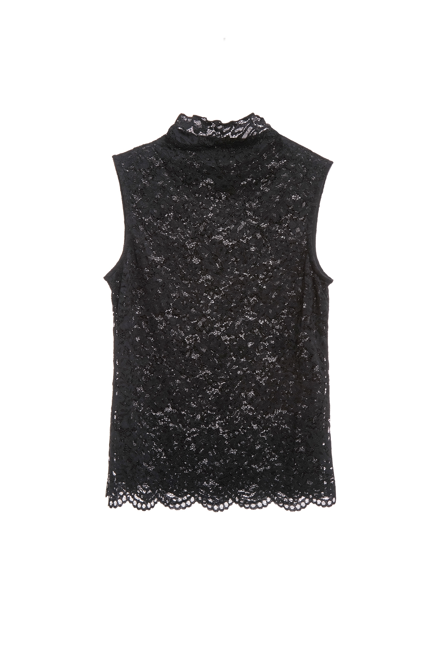 Full Lace Stand Collar VestFull Lace Stand Collar Vest,sleeveless tops,Trends,White tops,Season (AW) Look,sleeveless tops,Lace,Black tops
