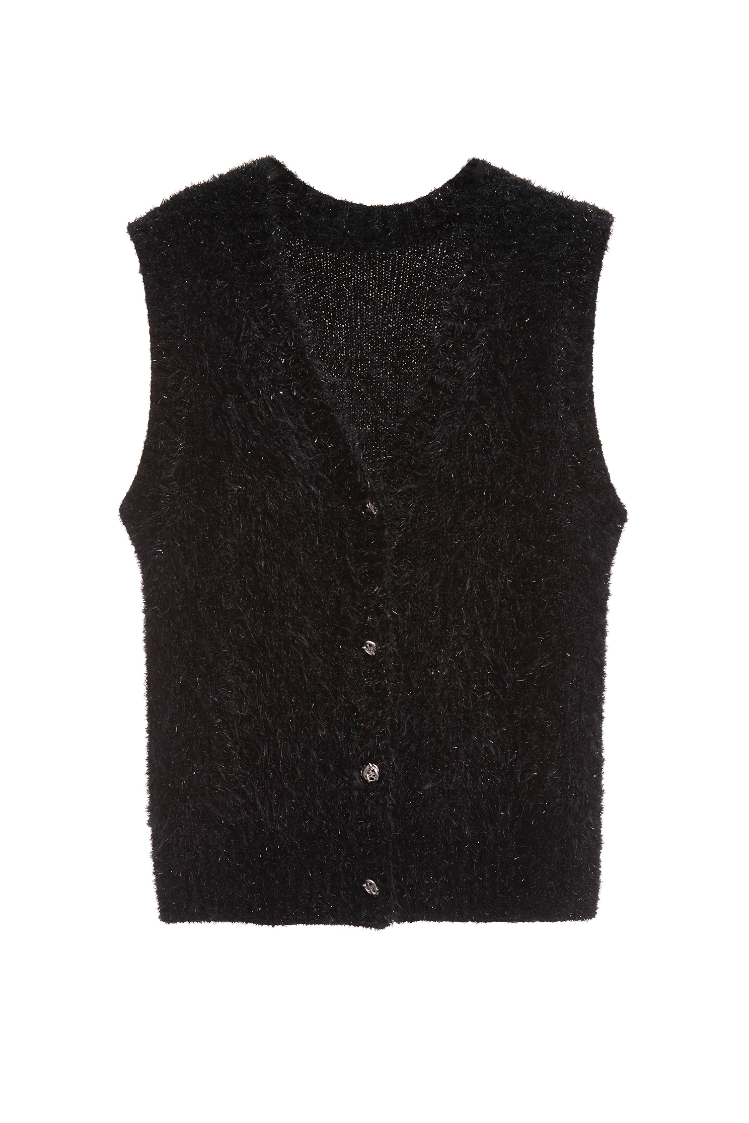 V-neck Black Knit VestV-neck Black Knit Vest,sleeveless tops,Office Looks,Season (AW) Look,Valentine,sleeveless tops,Knitted,Knitted tops