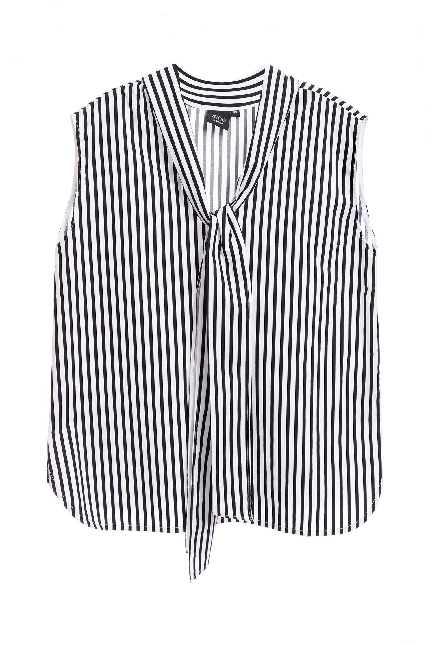 Stripe Collar Bow VestStriped vest,sleeveless tops,Season (SS) Look,Stripe,Season (AW) Look,i Select,Travel with BFF