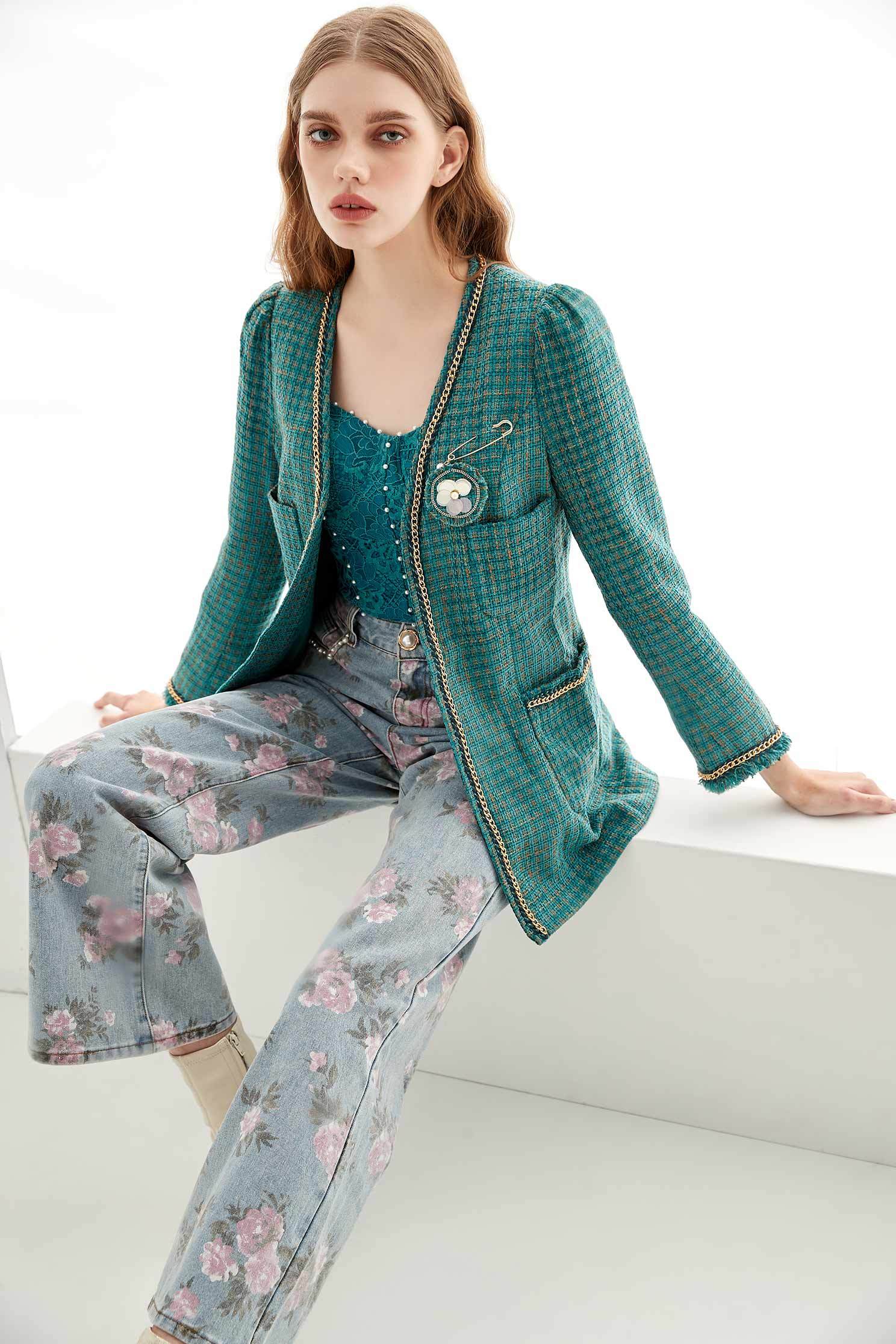 Teal Green Lace Corset Crop Tank TopVintage lace corset,Season (AW) Look,Thin straps,sleeveless tops,Lace