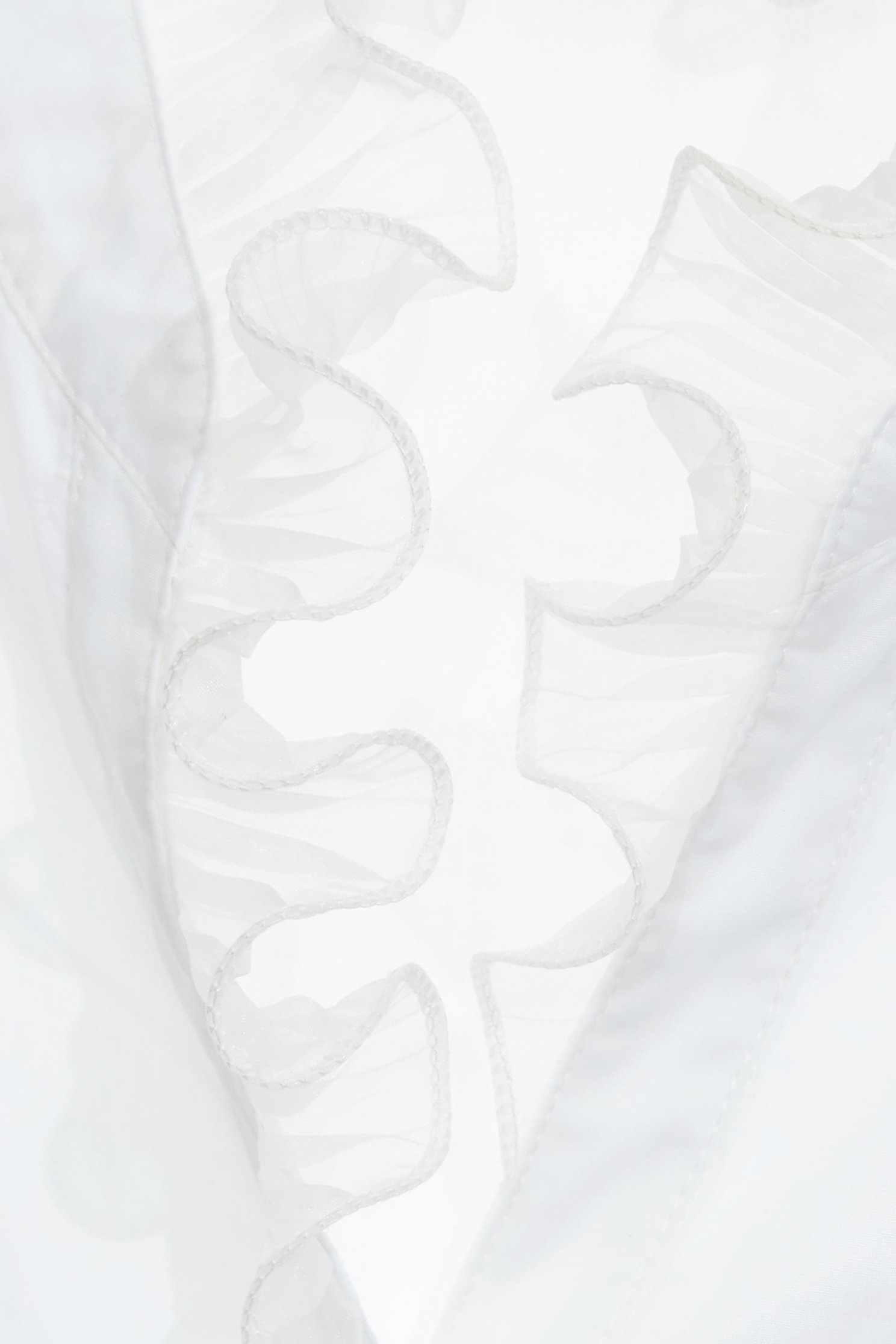 Organza Ruffle Detail VestOrganza Ruffle Detail Vest,sleeveless tops,Season (SS) Look,Blouses