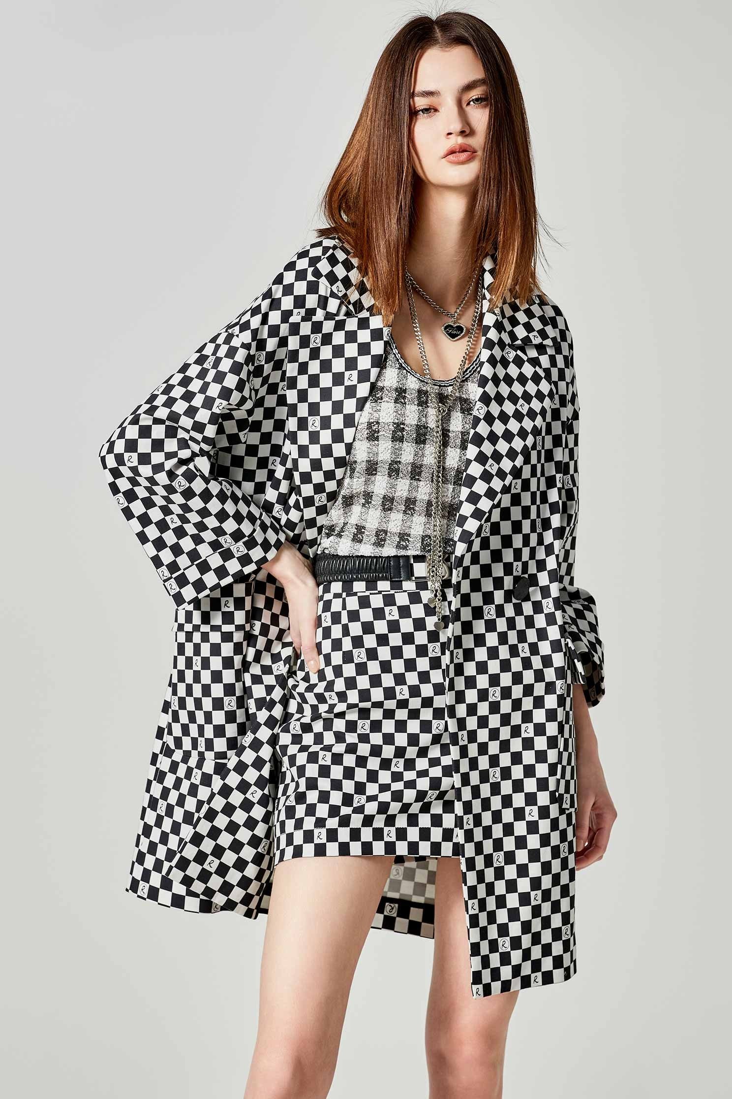 U-neckline Checkered Tank TopU-neckline Checkered Tank Top,sleeveless tops,Tops,Season (SS) Look,Plaid,sleeveless tops,Lace